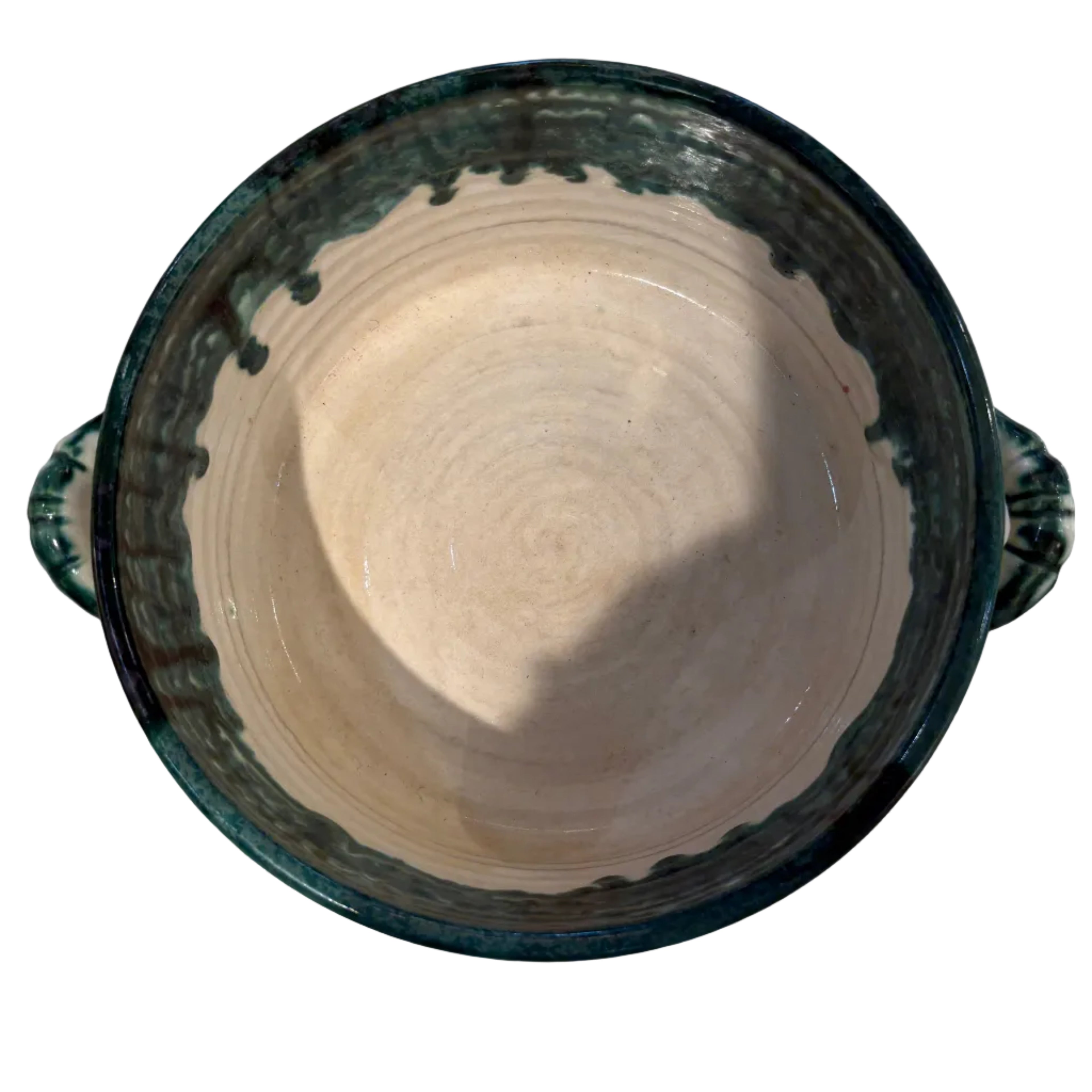 Vintage Signed Pottery Bowl with Handles