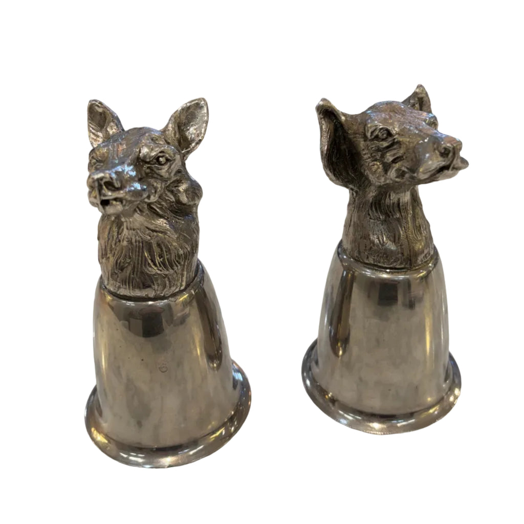Maur Manetti Vintage Large Stirrup Cups (Pair)