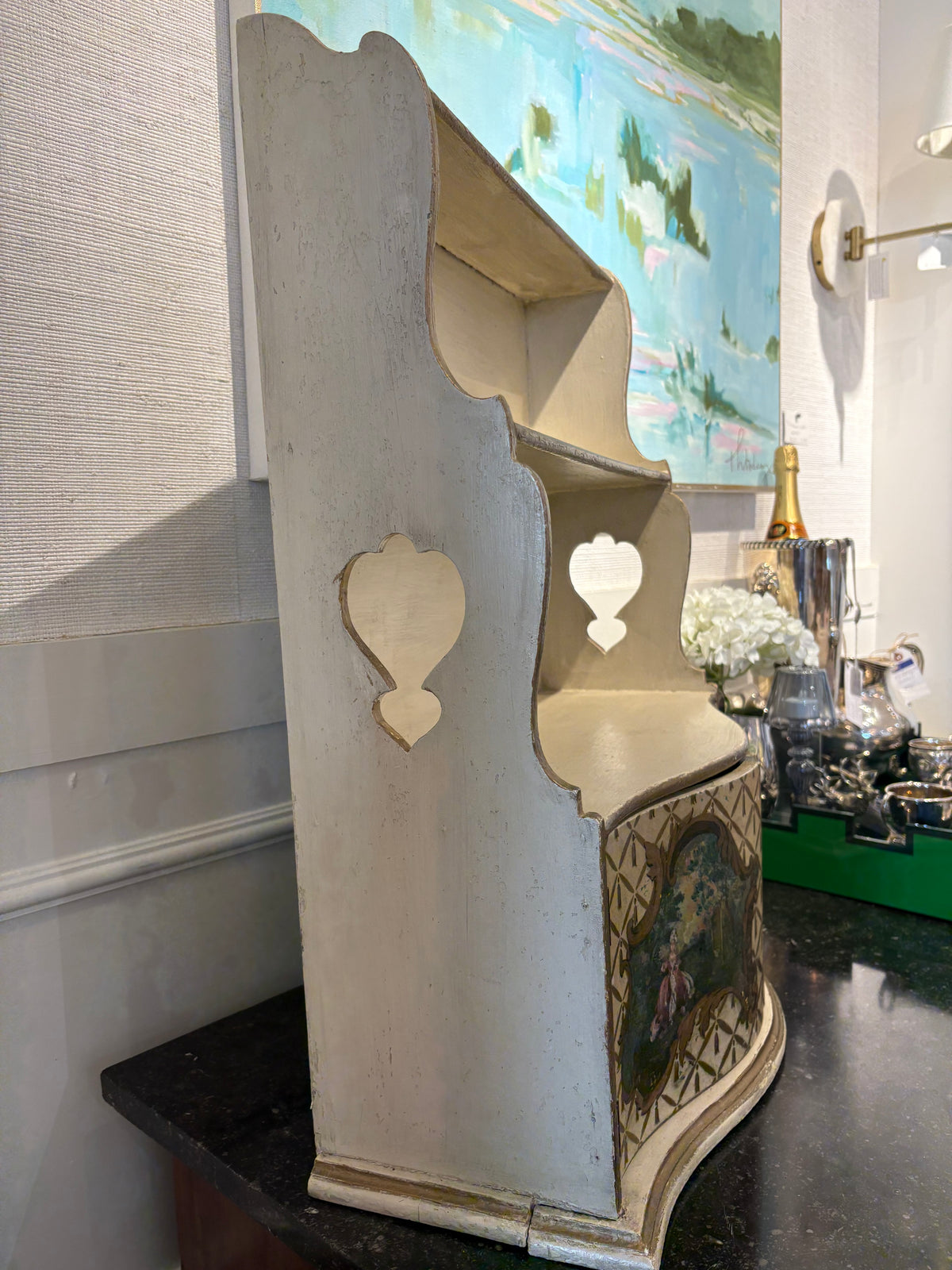 Vintage Florentine Wall Display Shelf