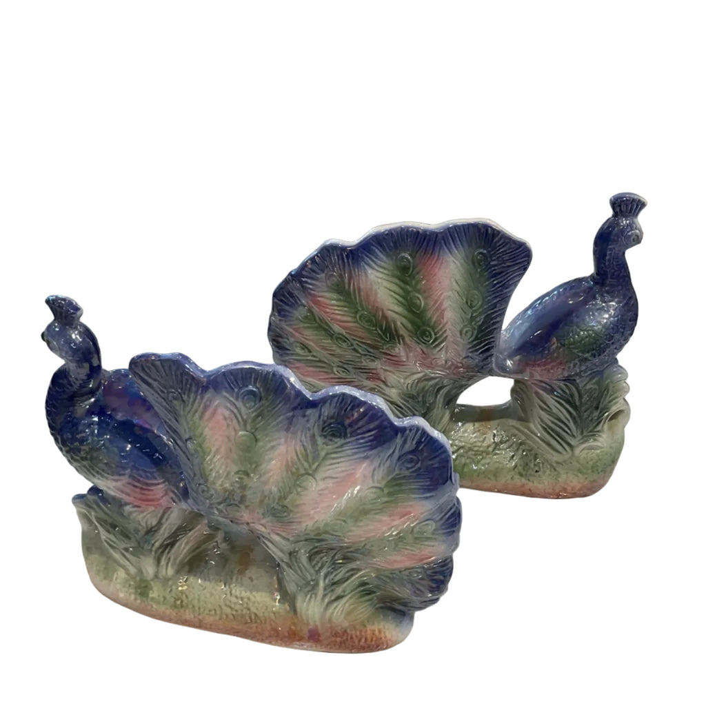 Lusterware Peacock Set