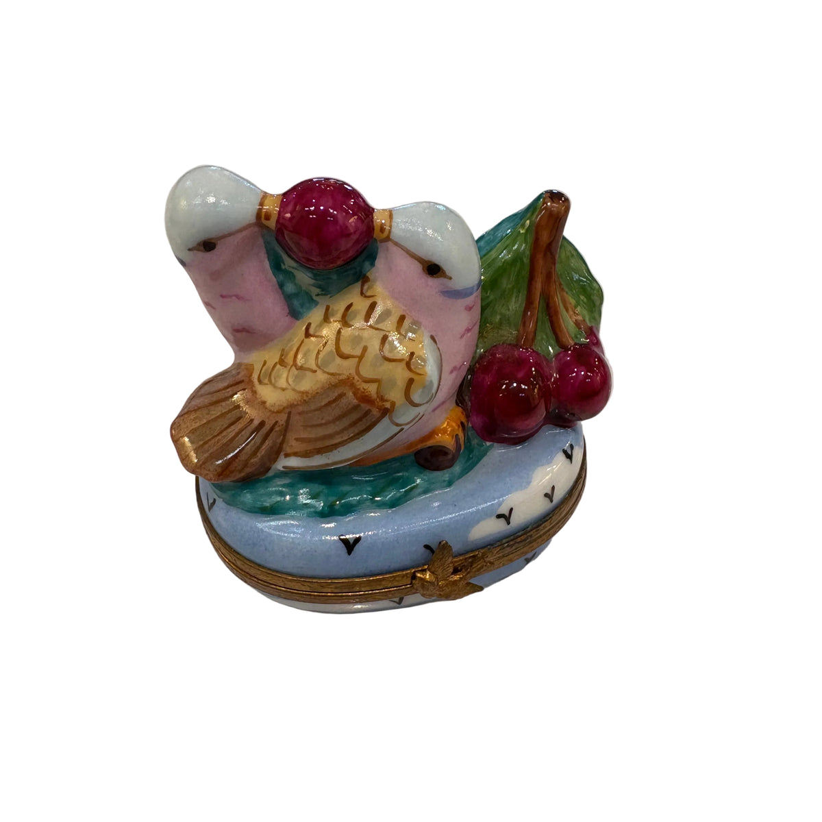 Limoges Lovebirds trinket box