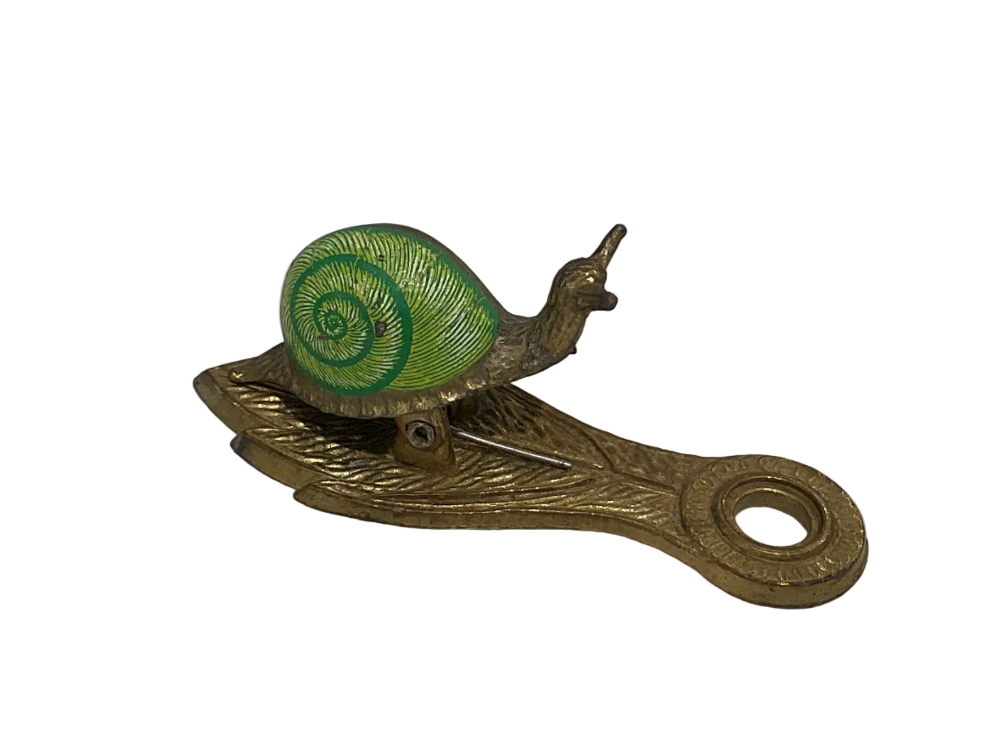 Vintage Brass Snail Desk Letter Holder