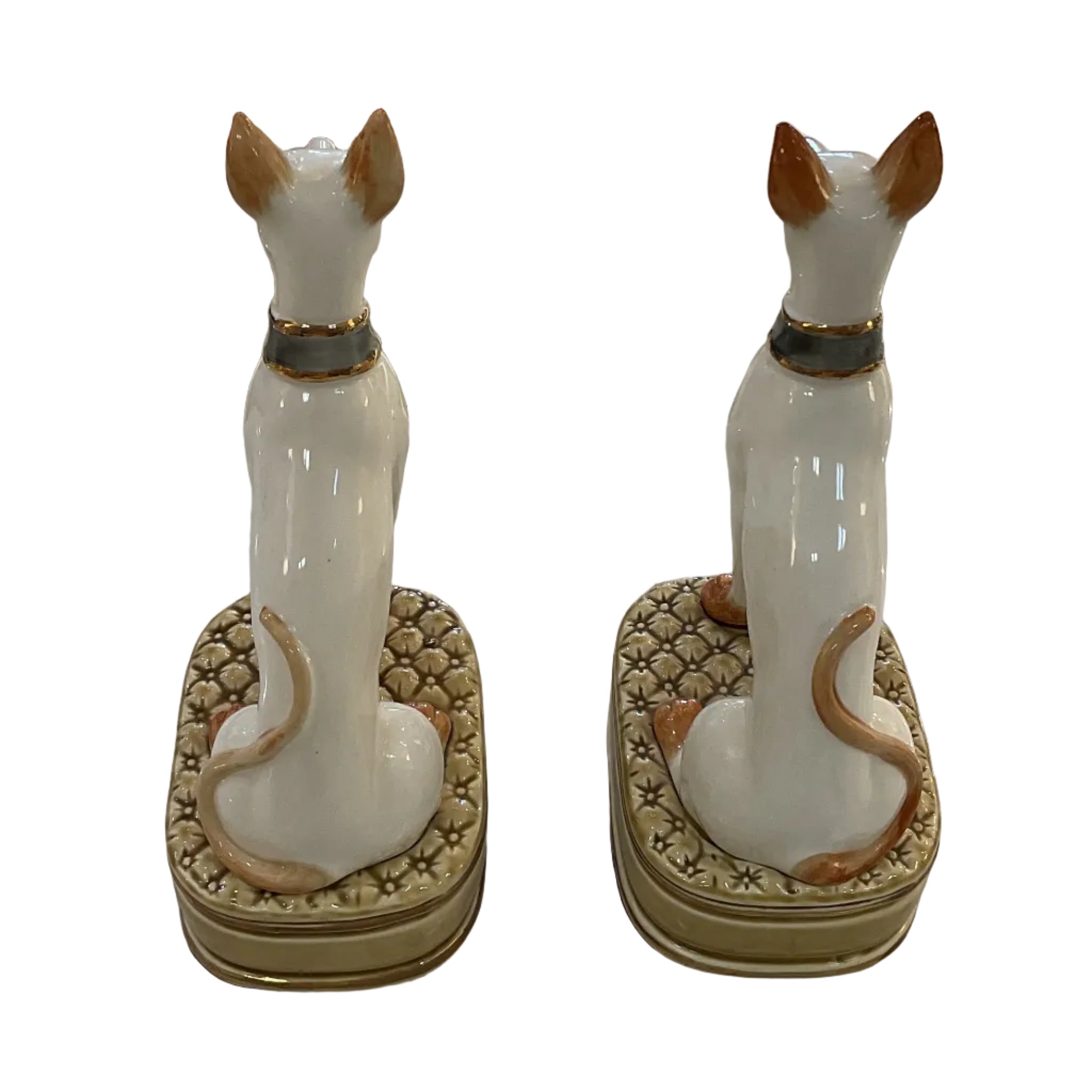 Rare Mid Century Greyhound Bookends