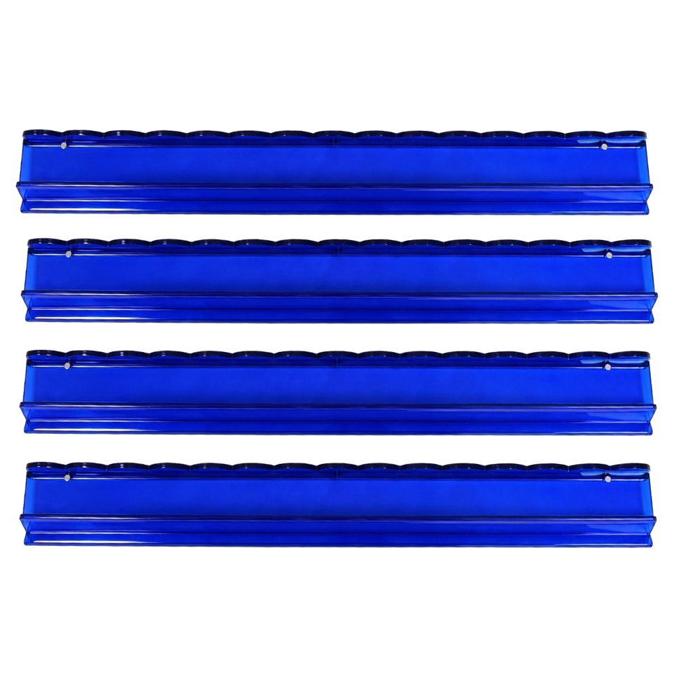 20" Clear Acrylic Scalloped Mahjong Rack & Pushers | Premium American Mahjong Rack Set