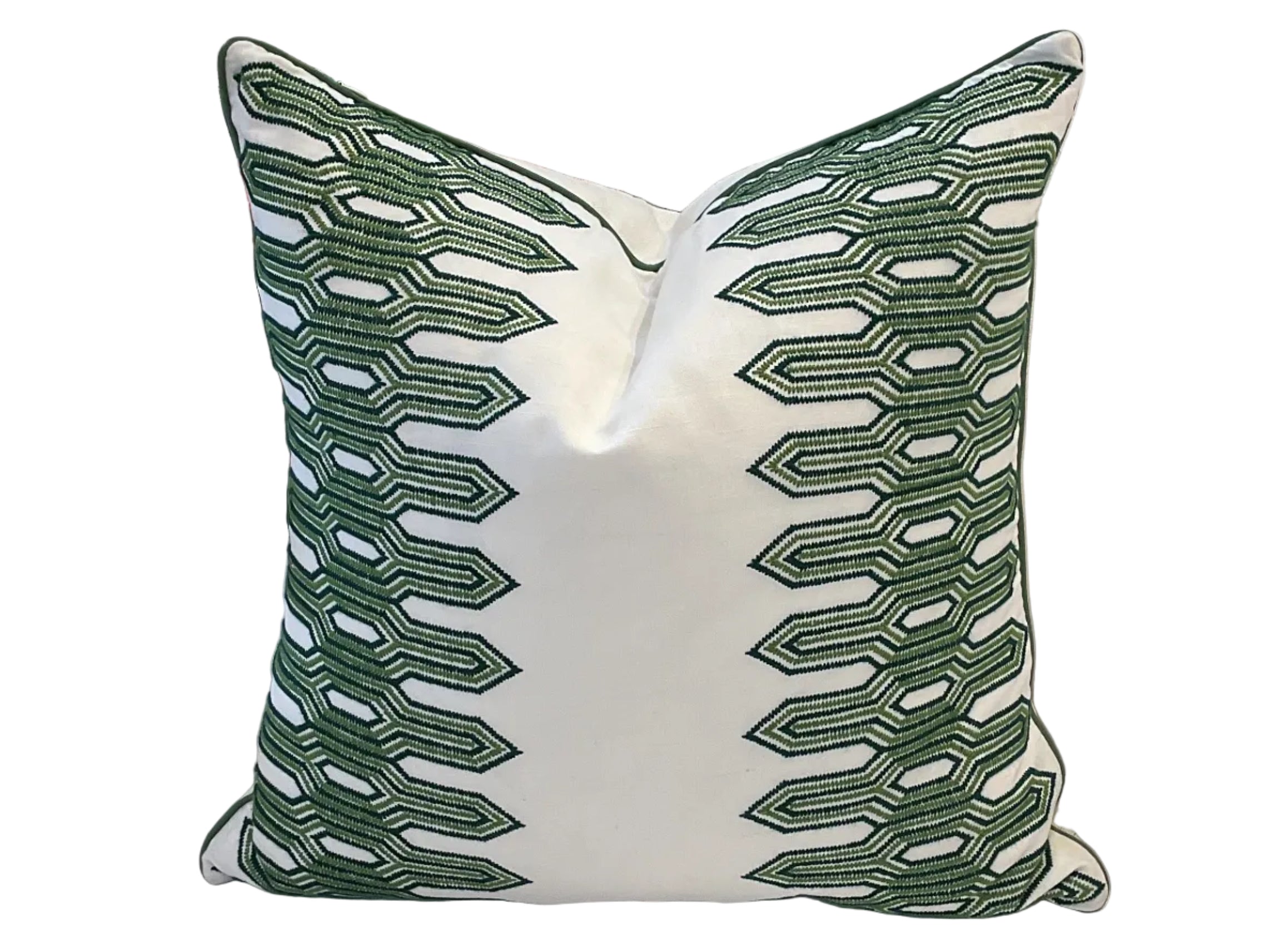 Nola Stripe Embroidery 22 x 22 Pillow