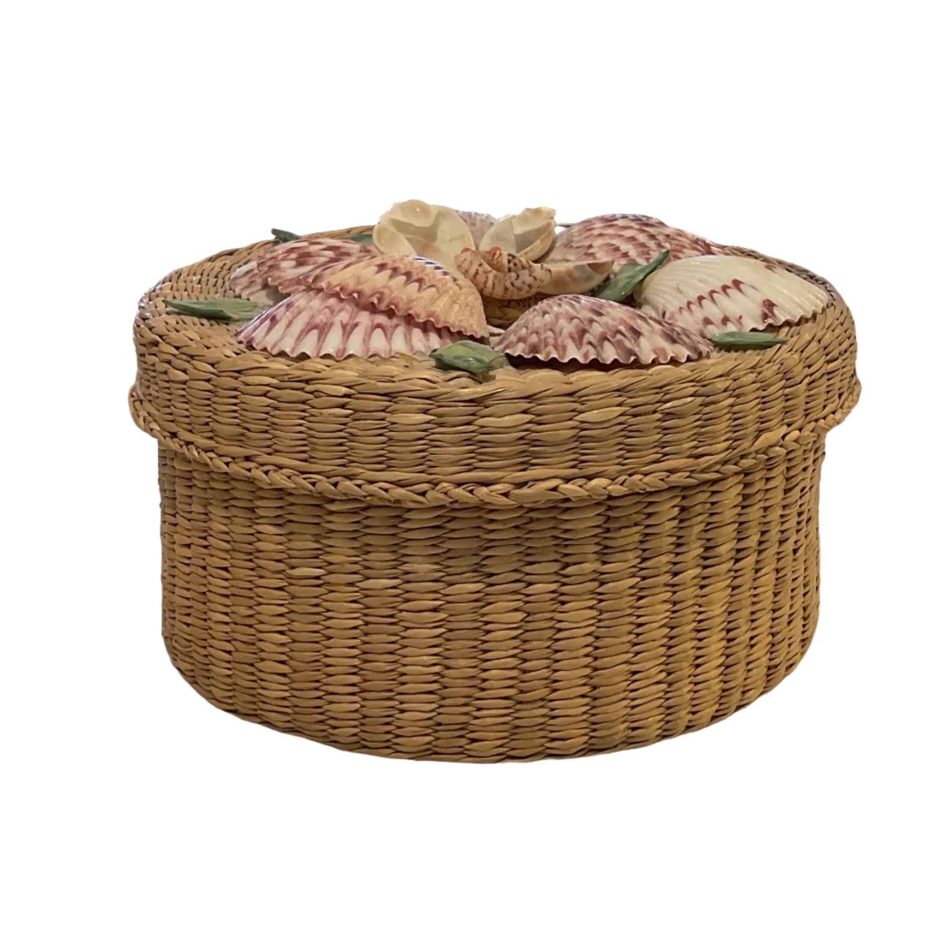Vintage Seagrass Shellbox