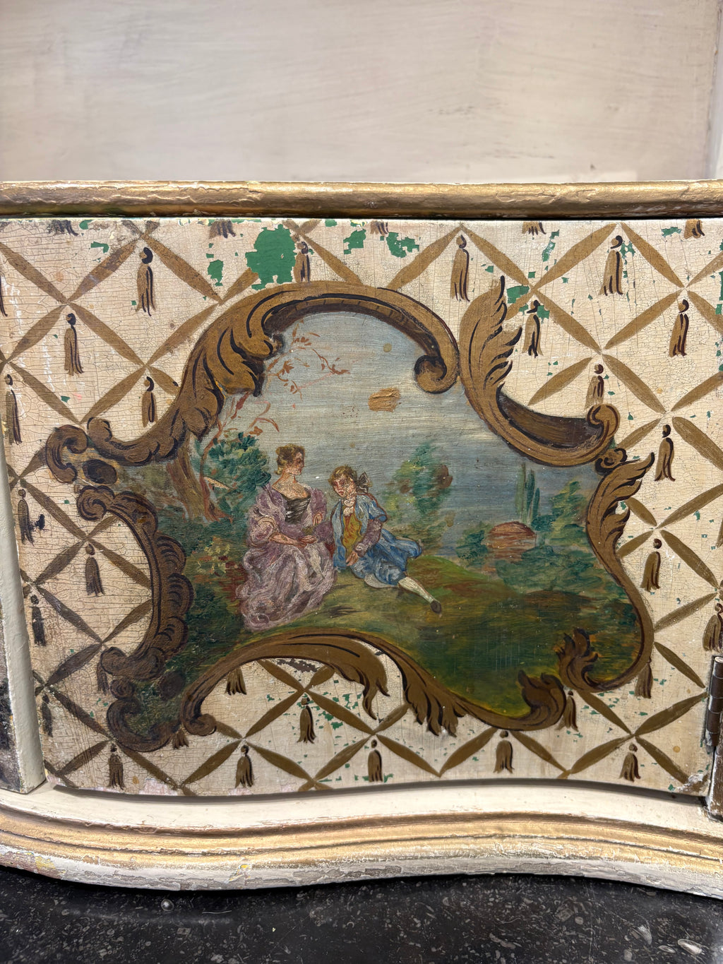 Vintage Florentine Wall Display Shelf