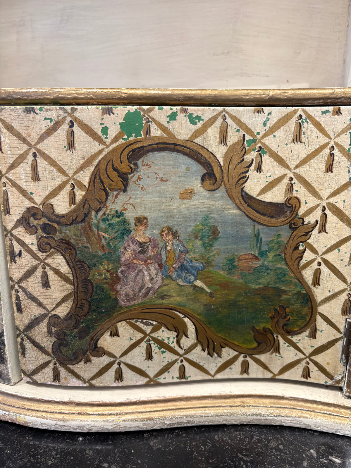 Vintage Florentine Wall Display Shelf