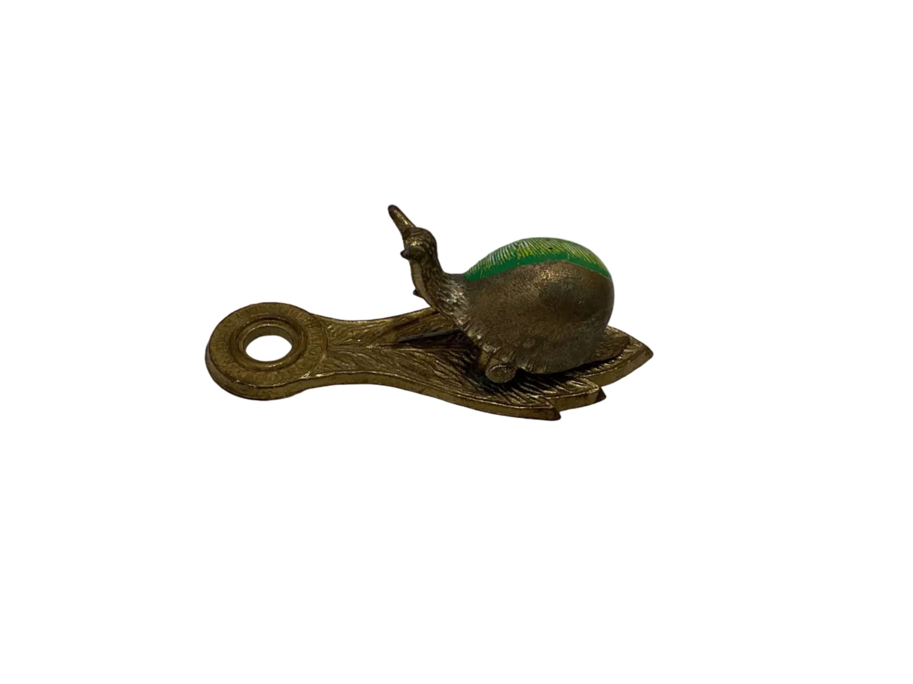 Vintage Brass Snail Desk Letter Holder