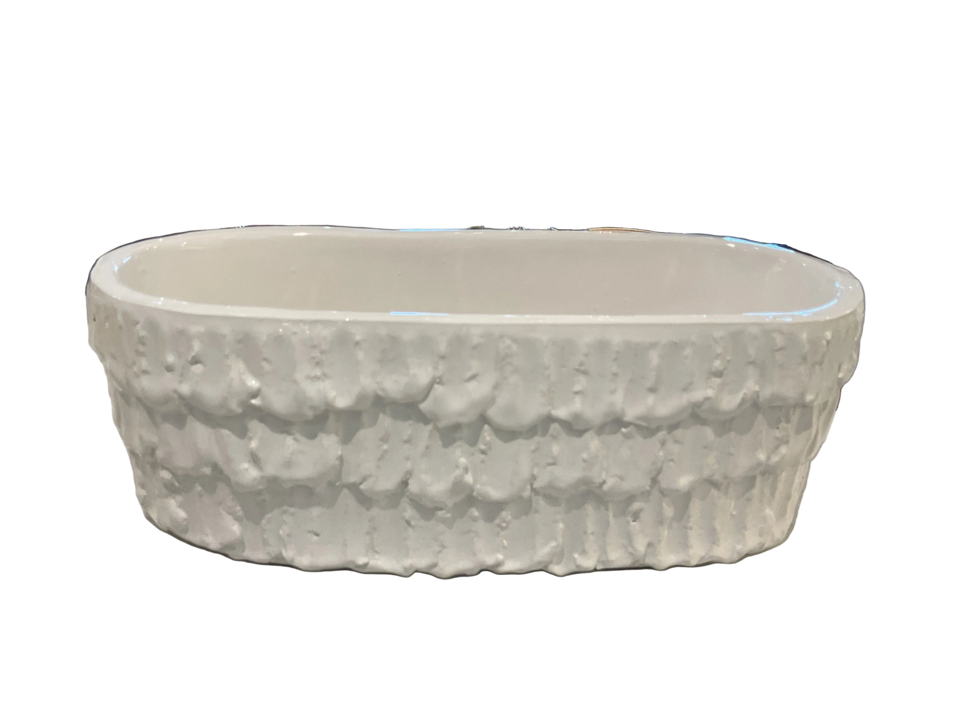 White Fringe Italian Pottery