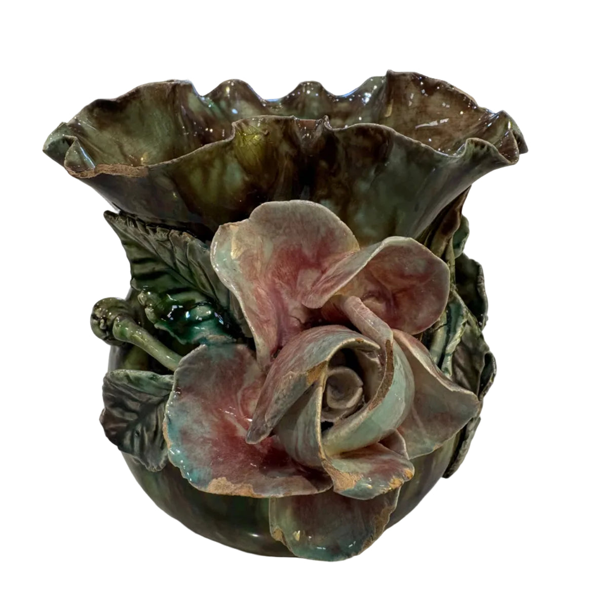 Majolica Flower Vase