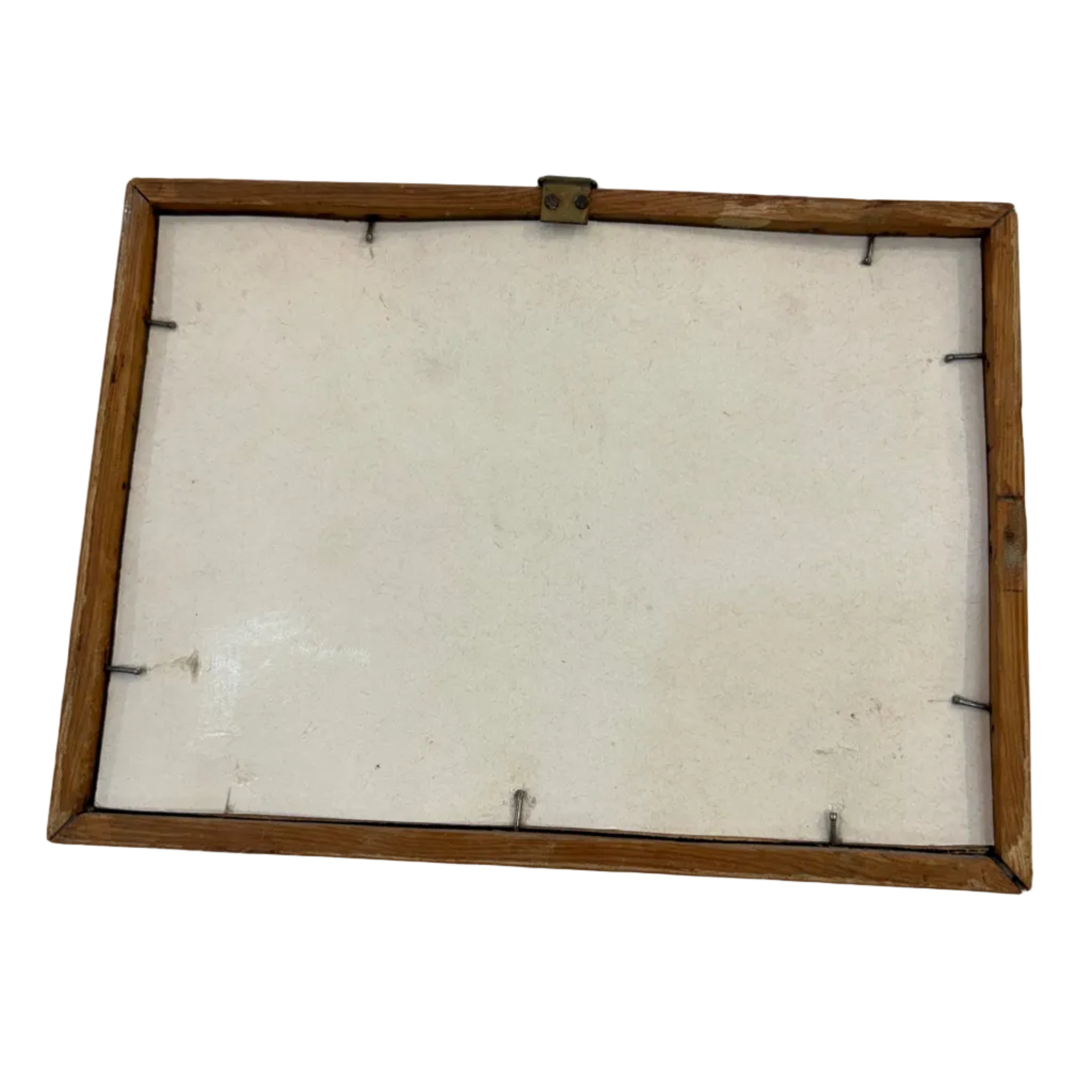 French Wooden Handcarved Antique Frame w/ Watercolor