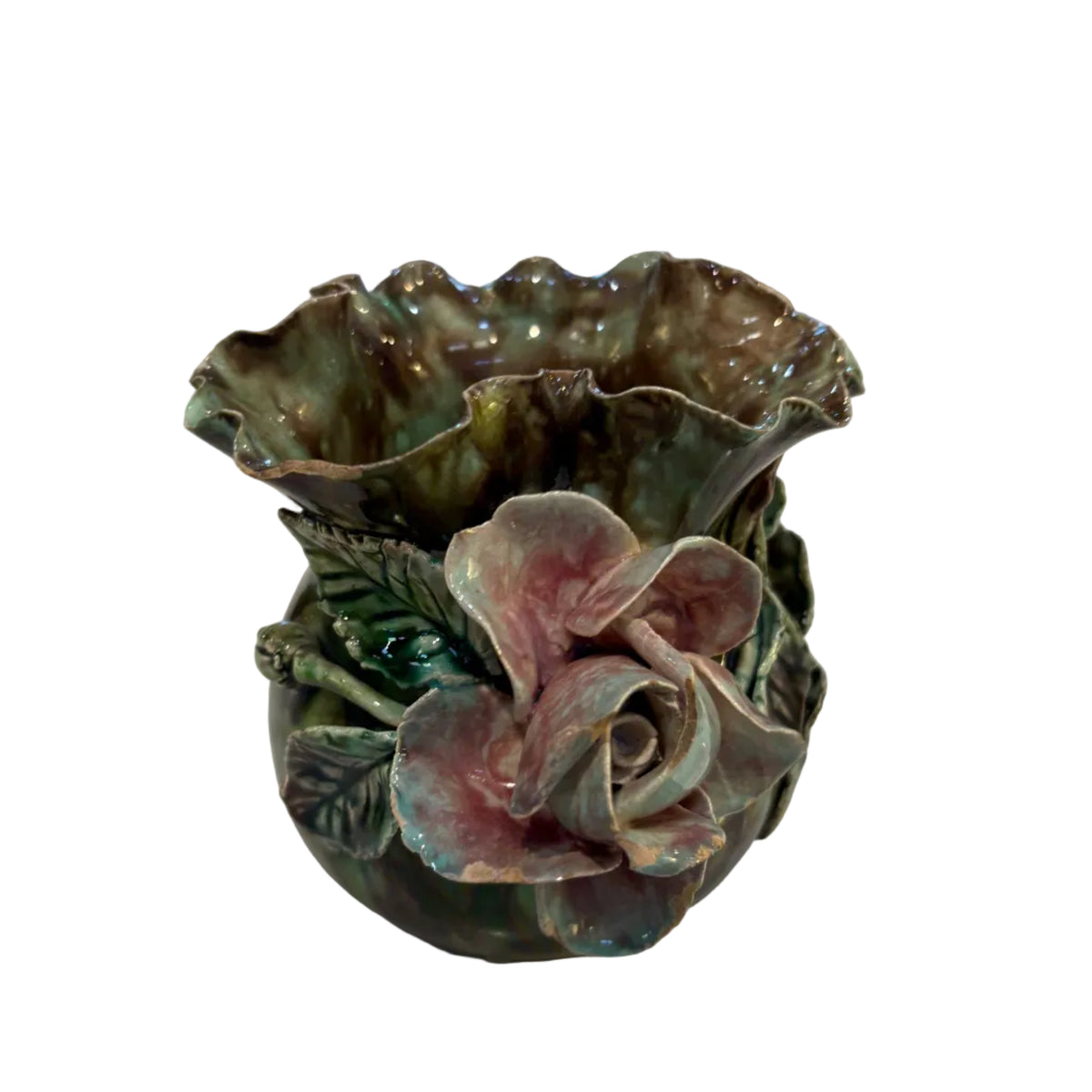 Majolica Flower Vase