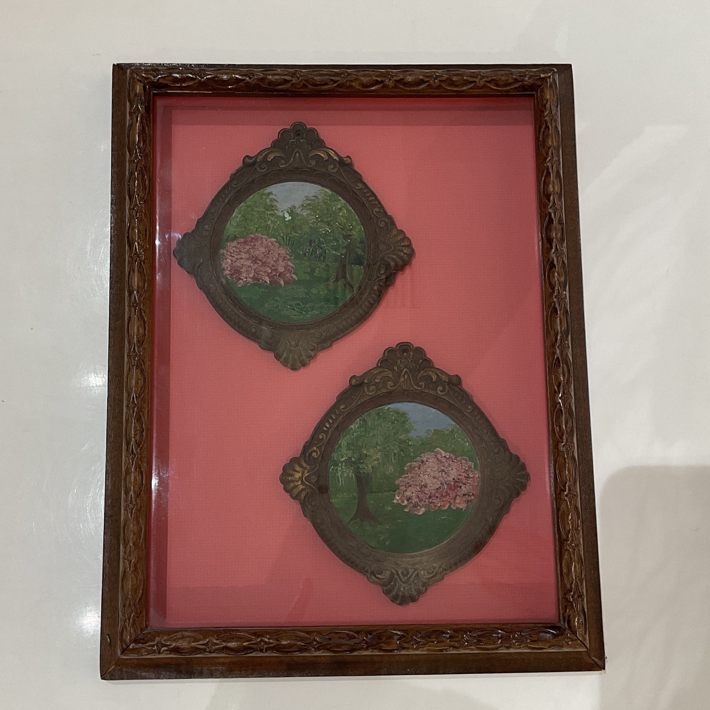 Antique Paintings Framed in a Shadow Box