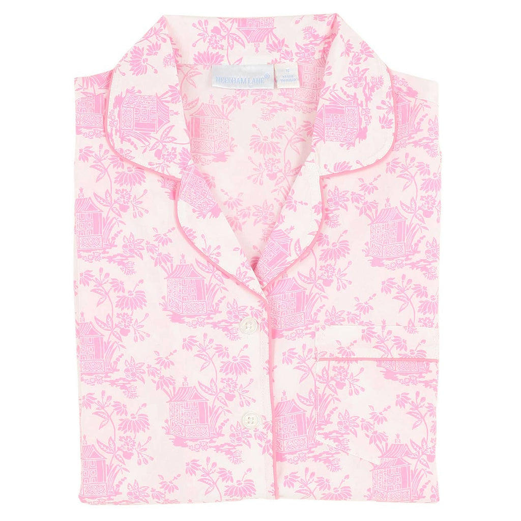 Pagoda Pink Short Sleeve Shorty Pajamas