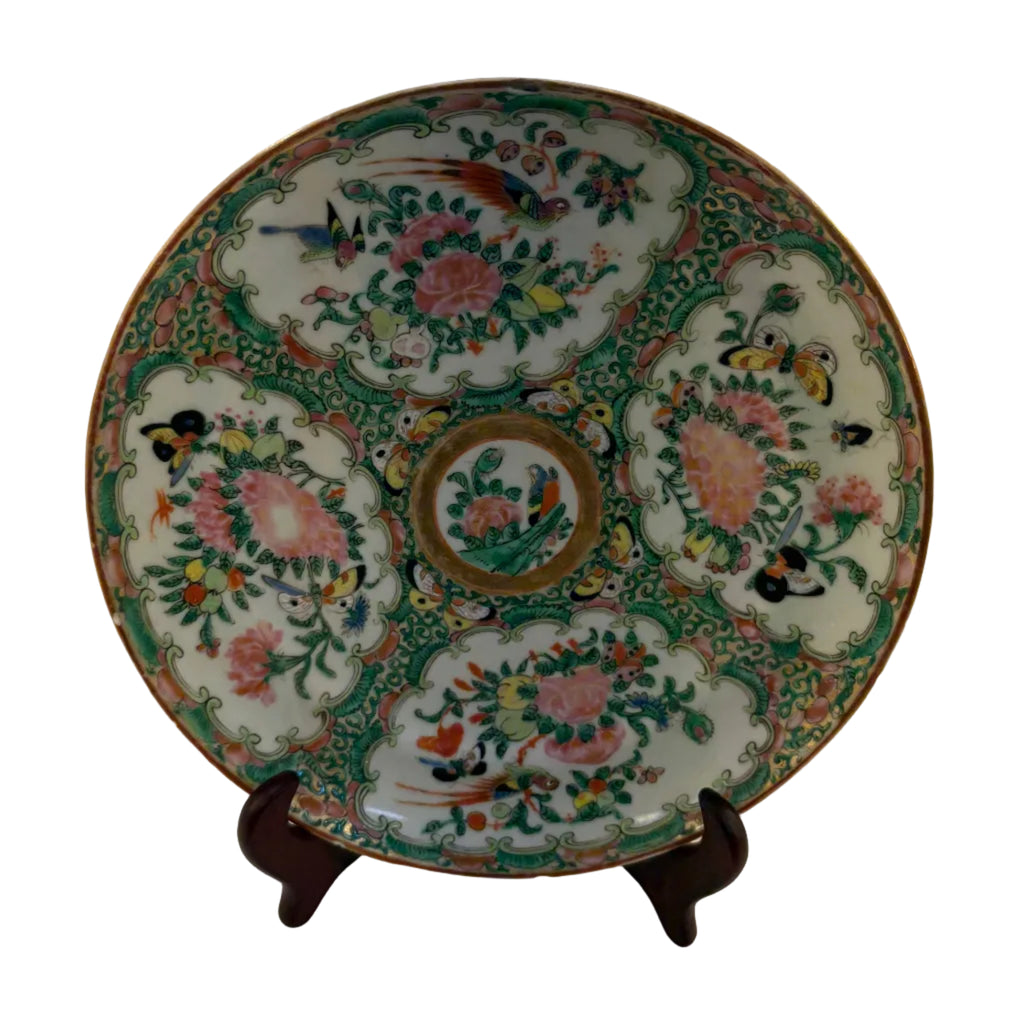 19th c. Rose Canton Plate