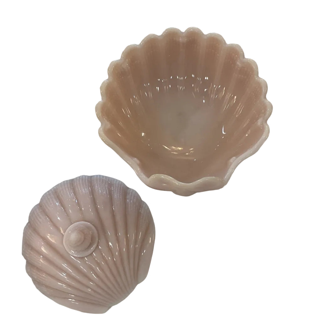 Pink Shell Opaline Lidded Dish