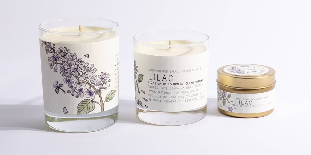 Lilac - Large Glass - Just Bee Candle