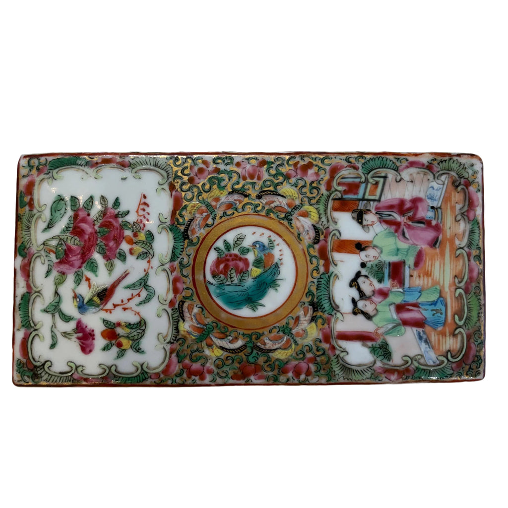 Rose Medallion Artist Box (for paint brushes, makeup brushes, etc)