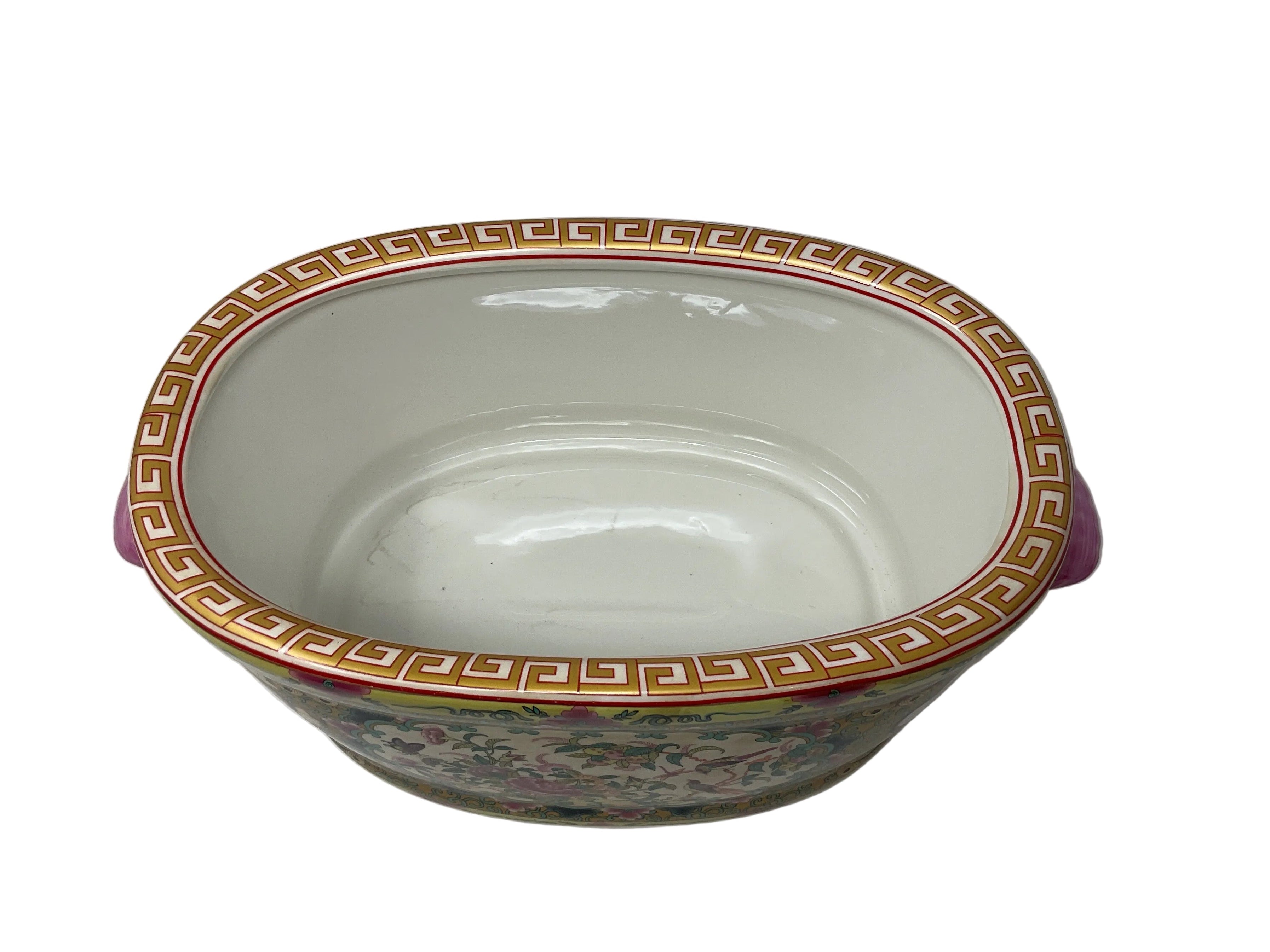 Oval Footbath - Rose Medallion