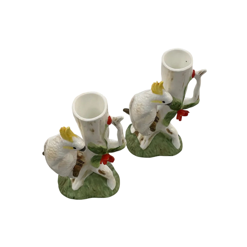 Vintage Parrot Bud Vases