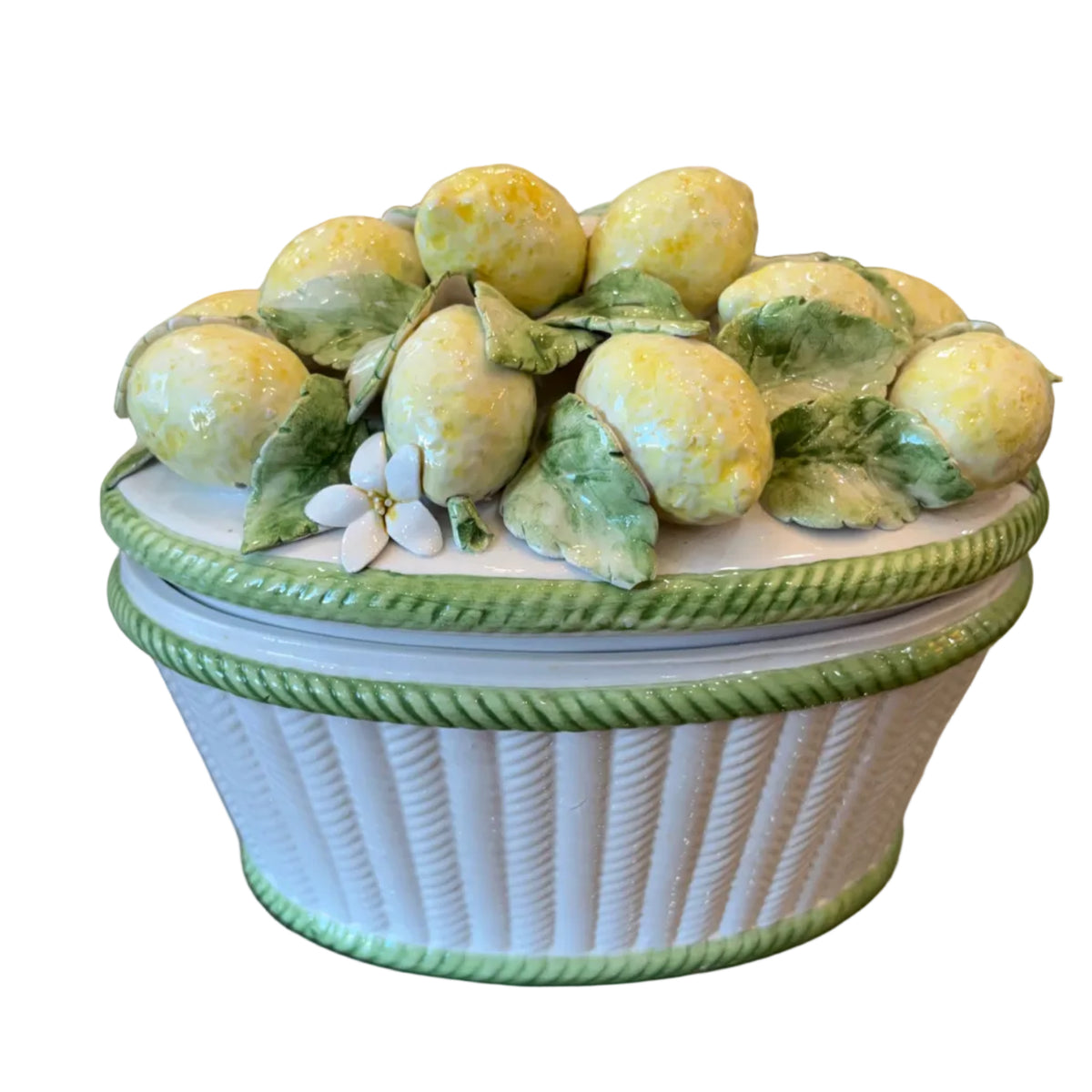 Italian Antique Lidded Lemon Dish