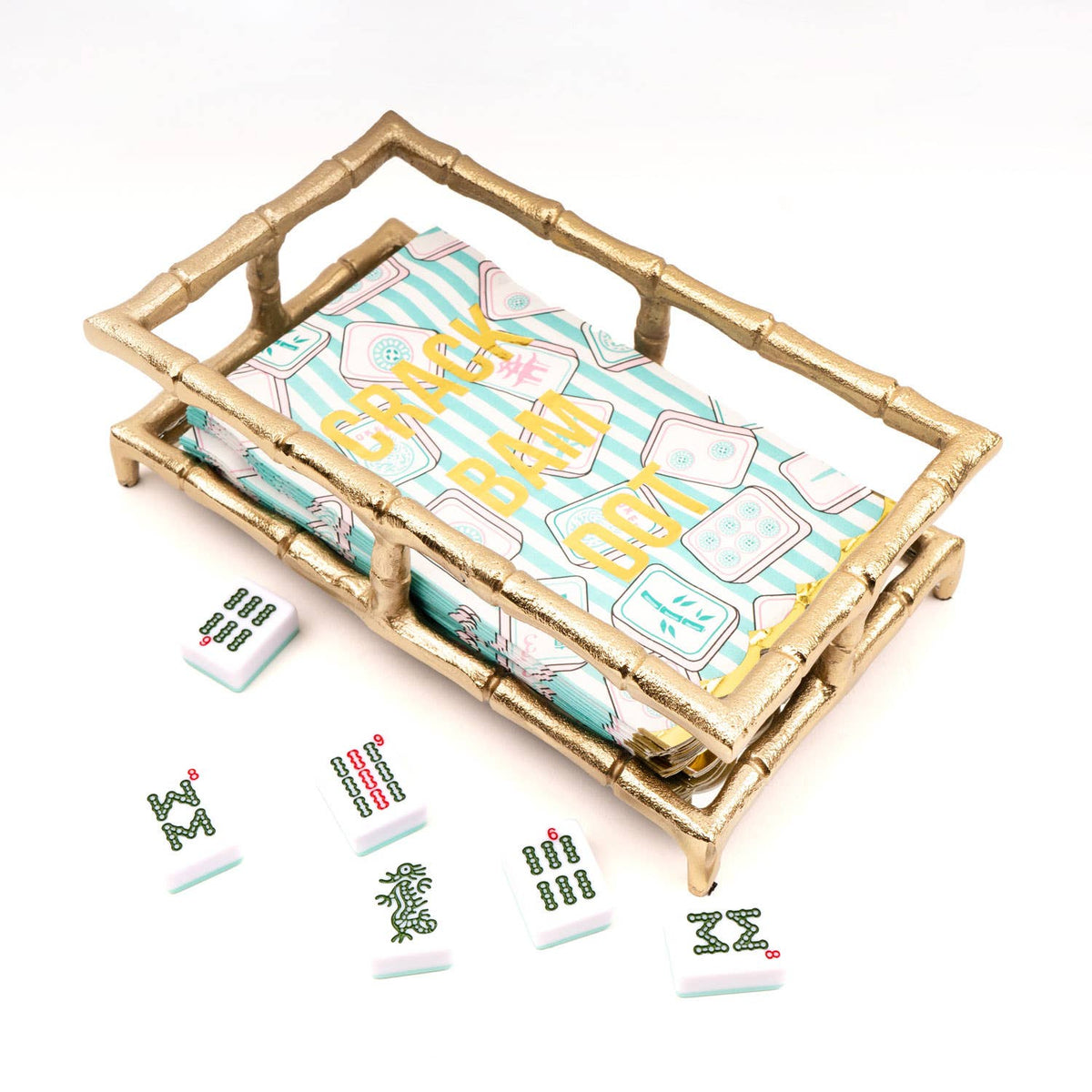 Mahjong Stripe Paper Guest Towels, 16-Count Disposable Pack