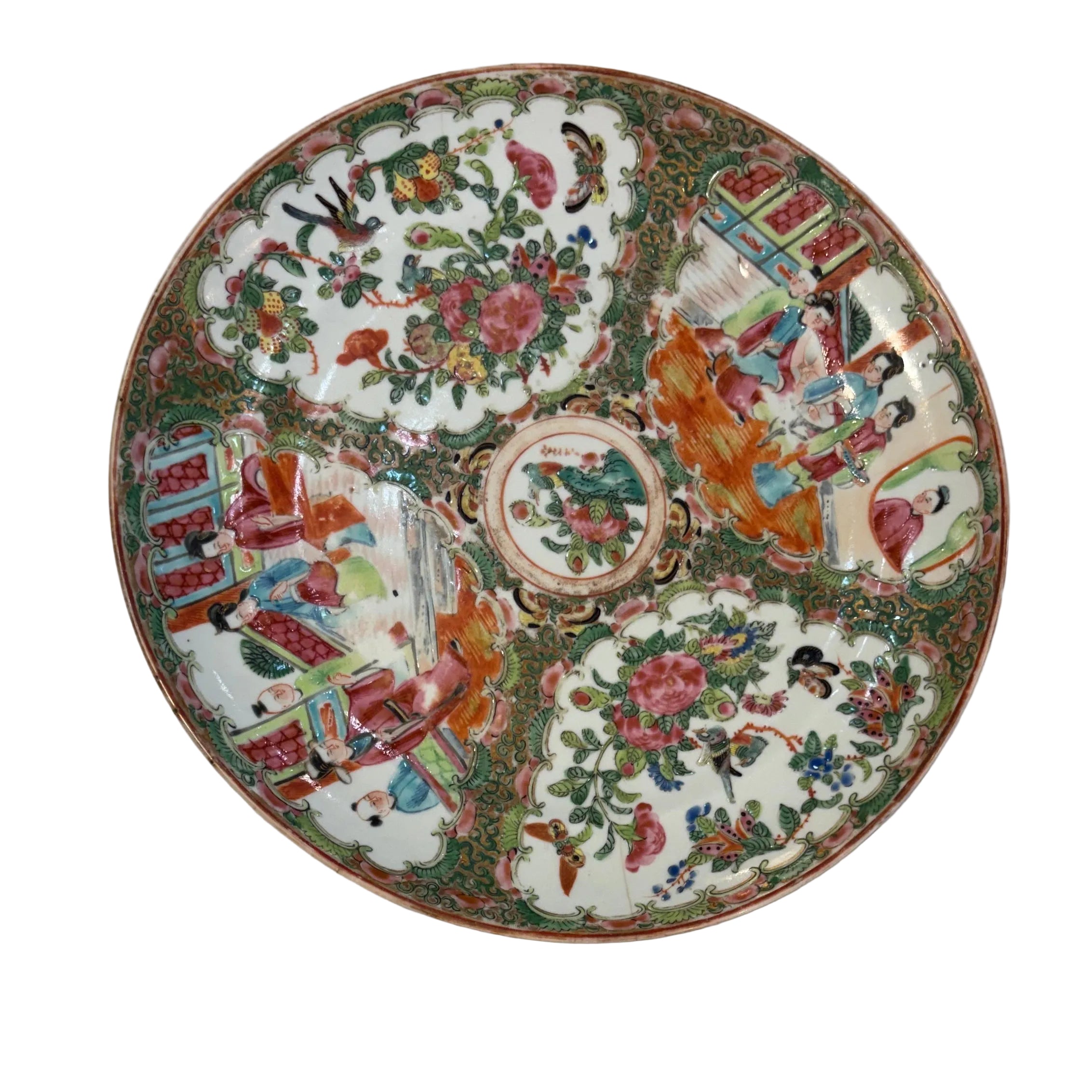 19th c. Rose Medallion Plate