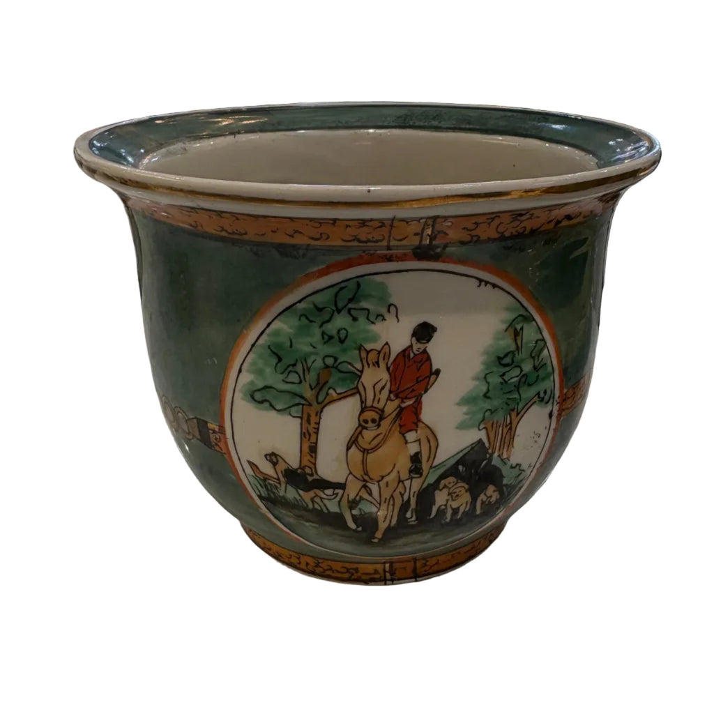 Vintage Fox hunting Planter