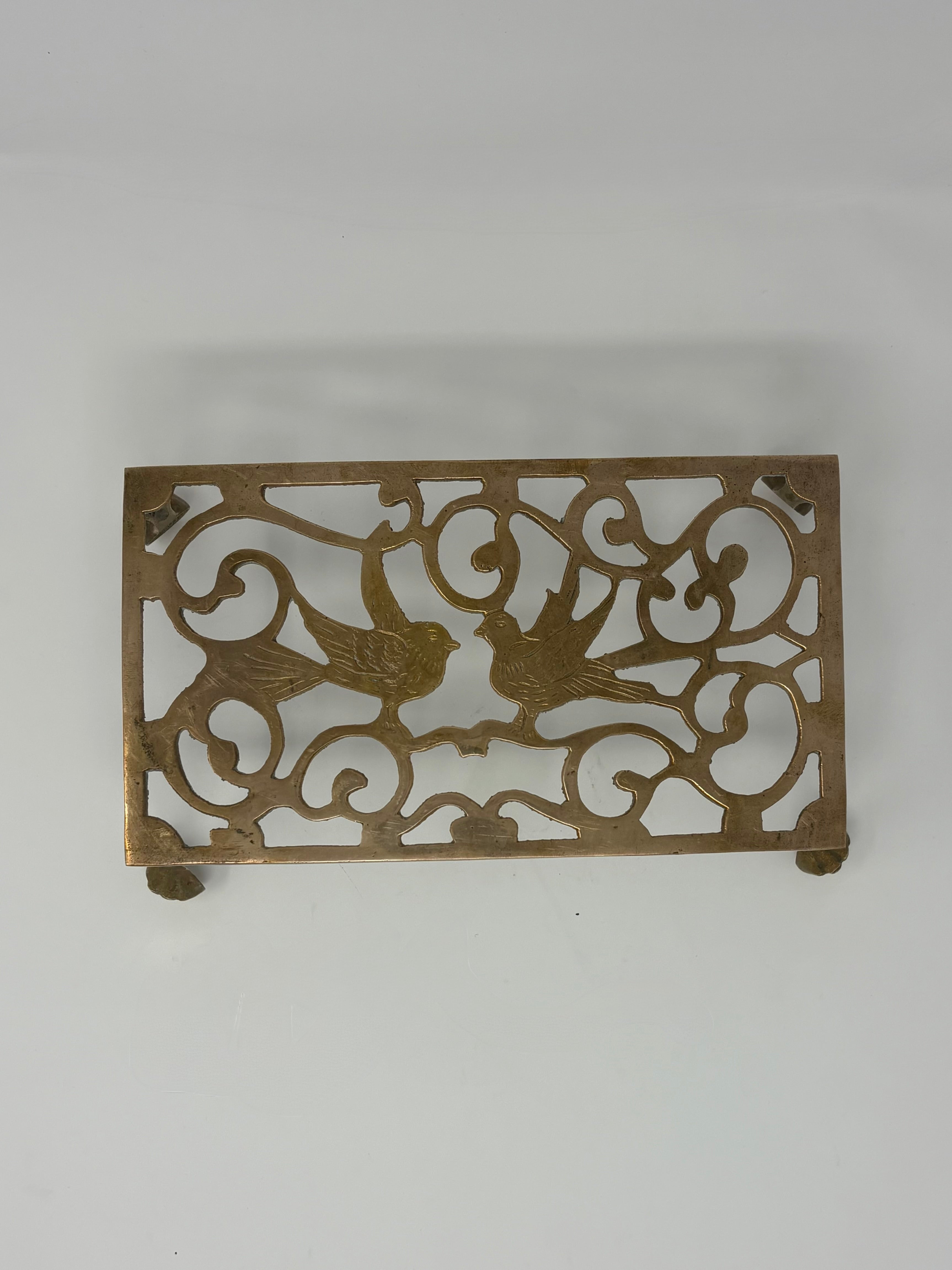 Antique Brass Kettle Stand