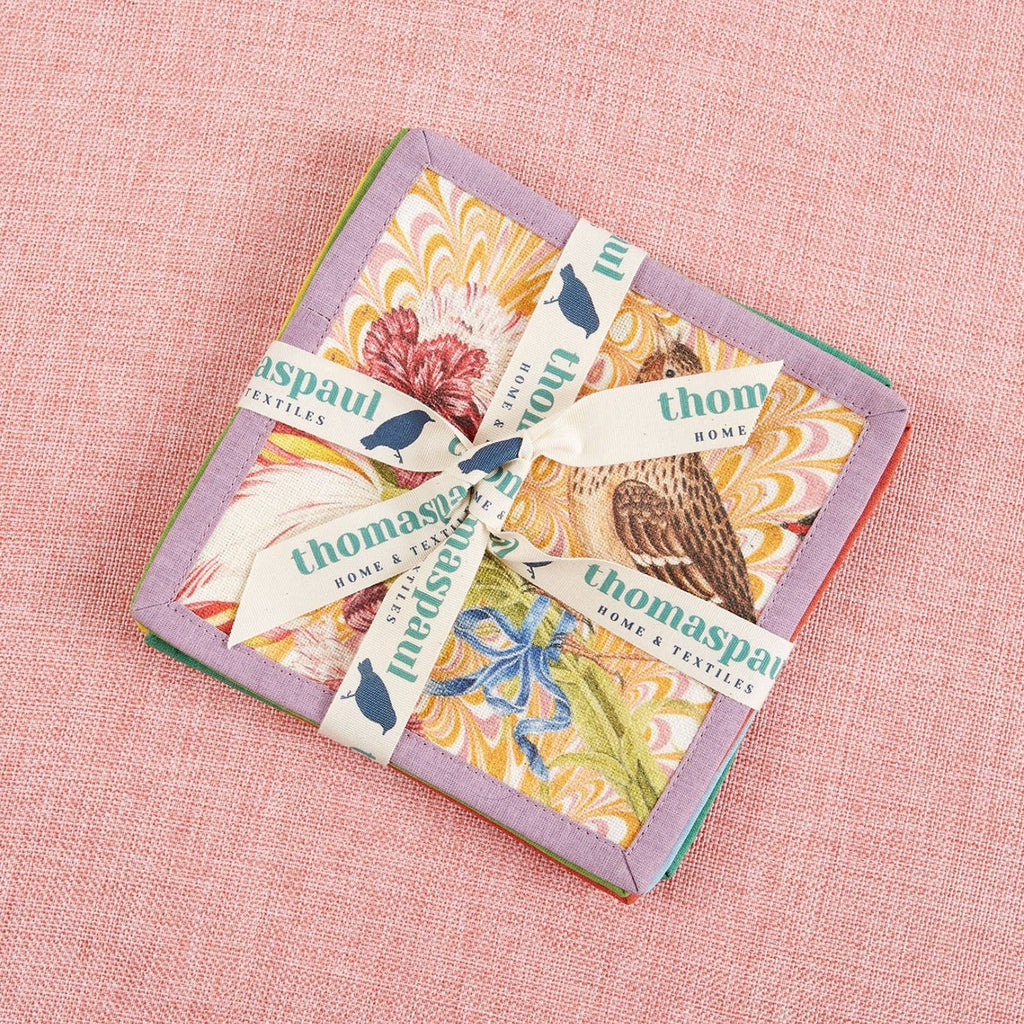 FLORA & FAUNA COCKTAIL NAPKINS SET/6