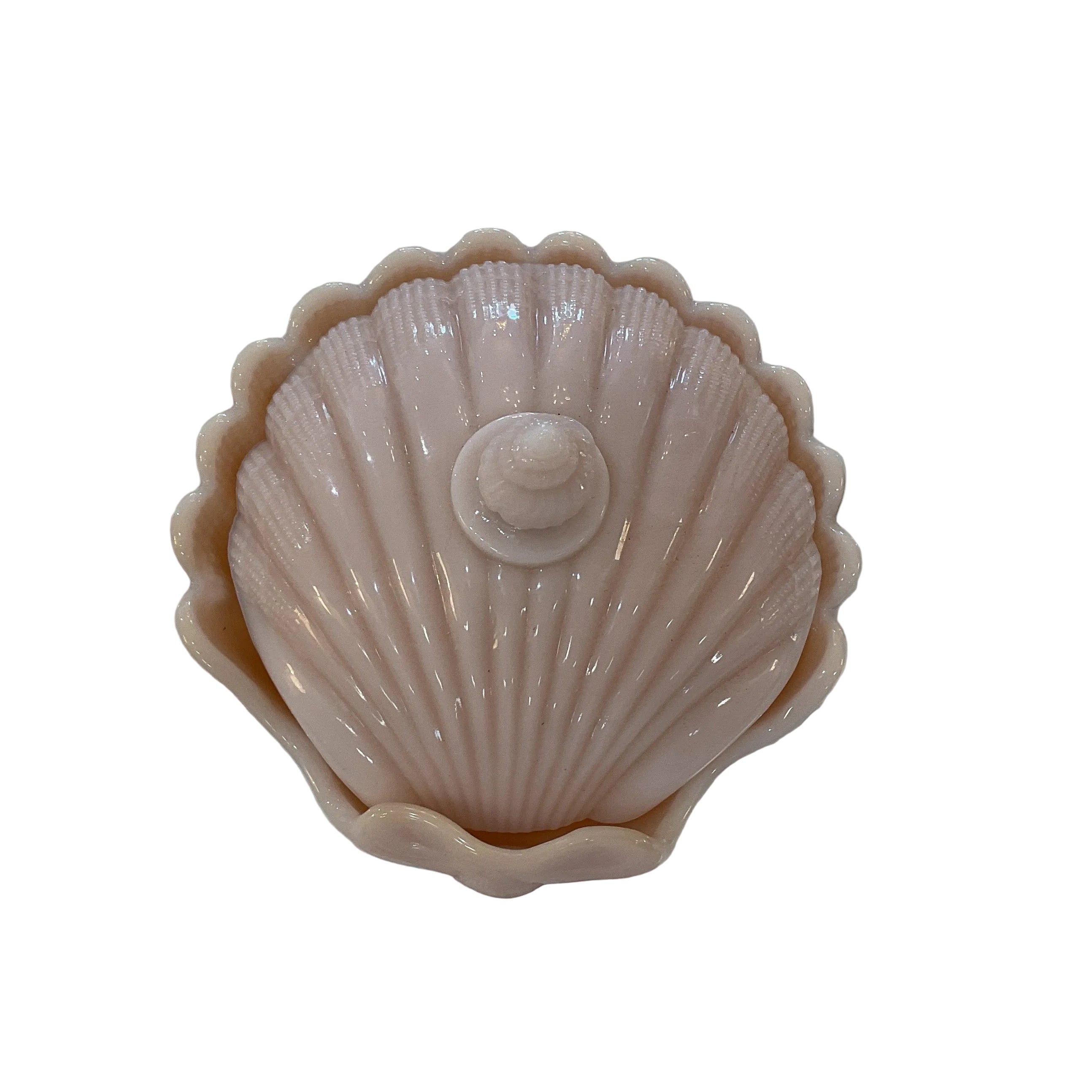 Pink Shell Opaline Lidded Dish