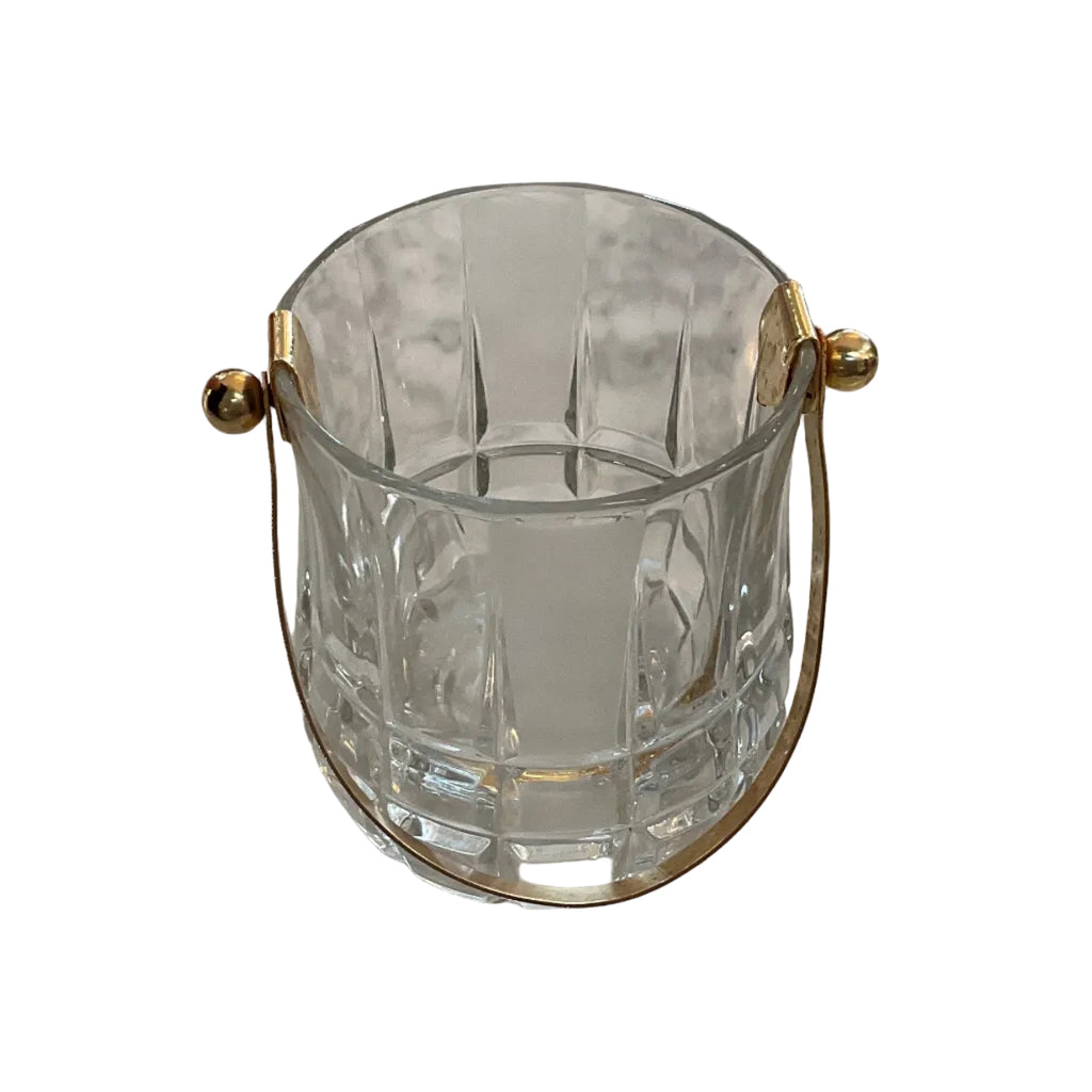 Mini Cut Crystal Ice Bucket - Mid Century