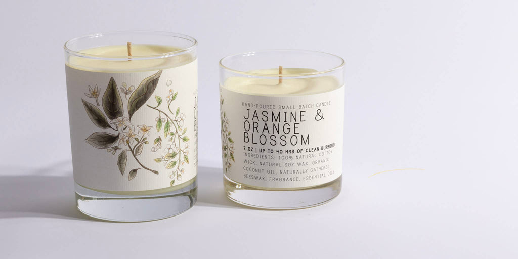 Jasmine & Orange Blossom - Medium Glass  - Just Bee Candle