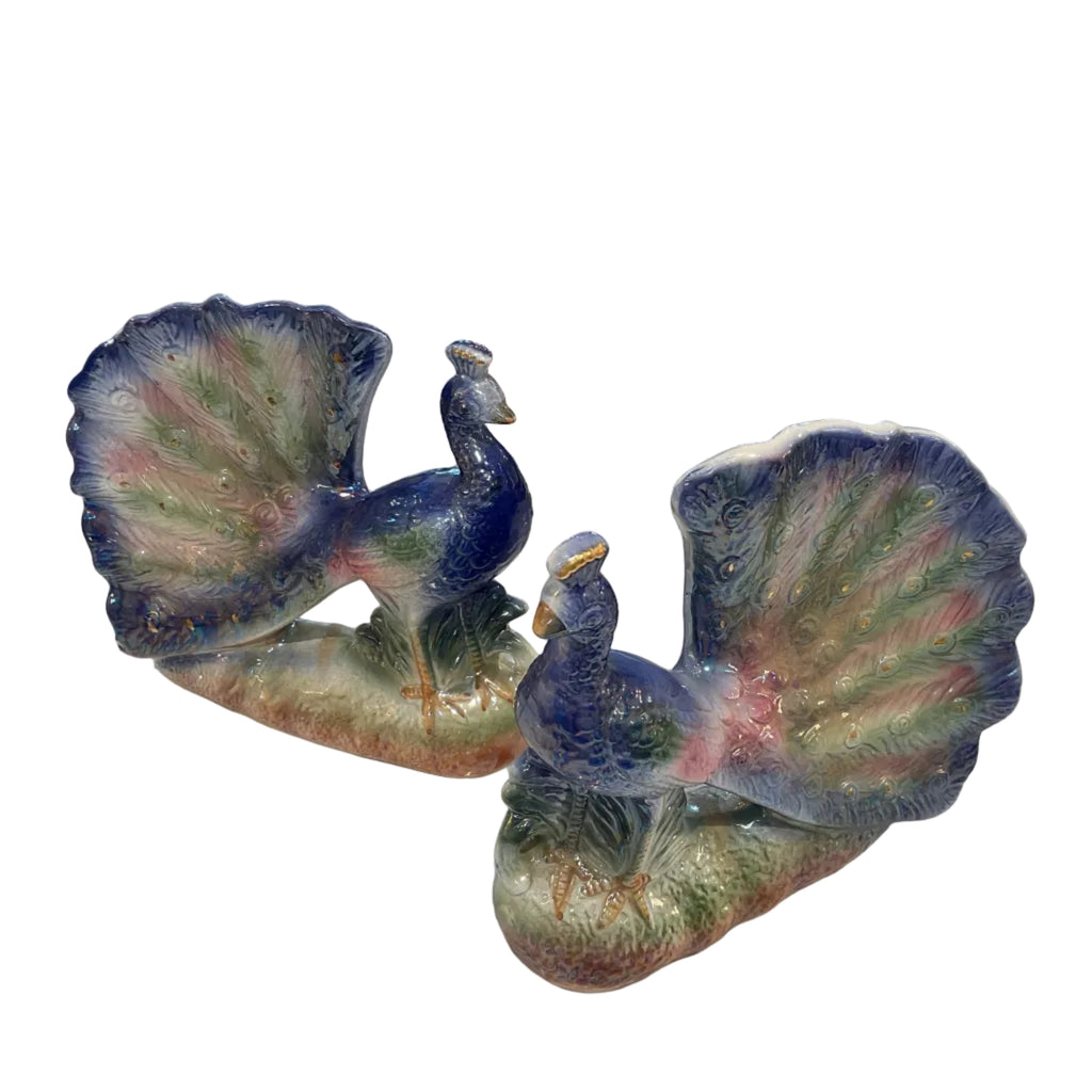 Lusterware Peacock Set