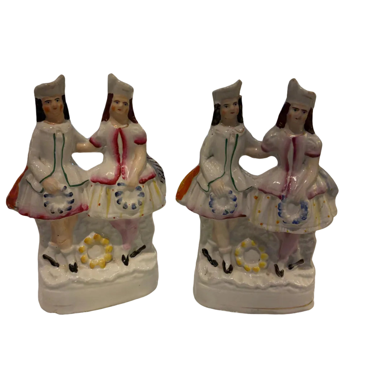 Pair of Antique Staffordshire Performers (“Madrigals”) 19th c.