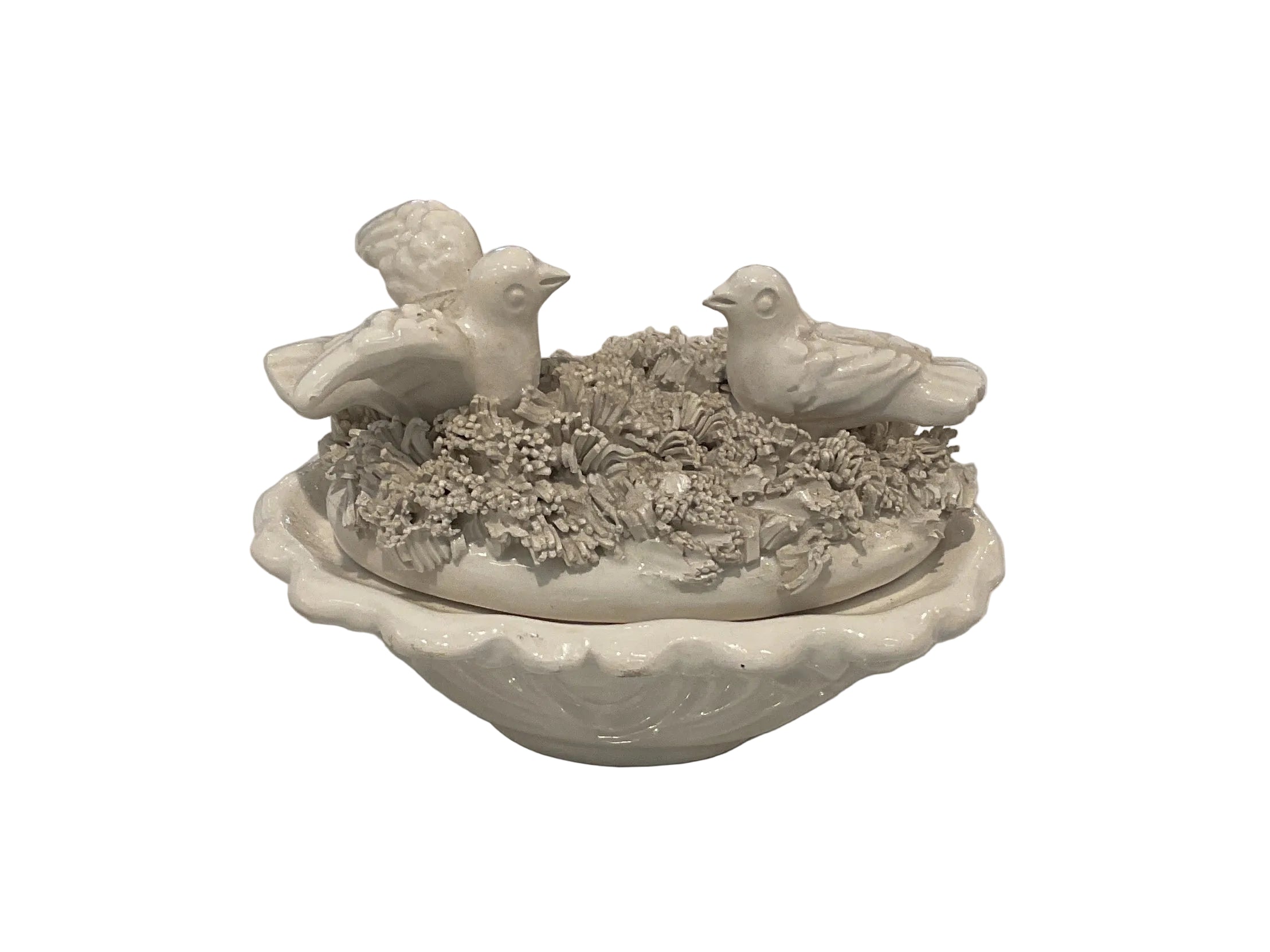 Handmade Italian Porcelain Bird Trinket Dish