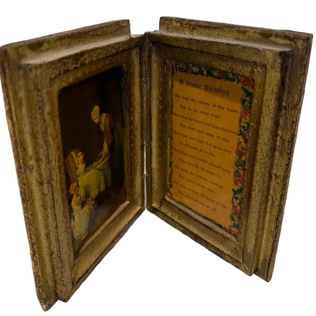 “A House Blessing” Vintage Florentine (A Mother and children)