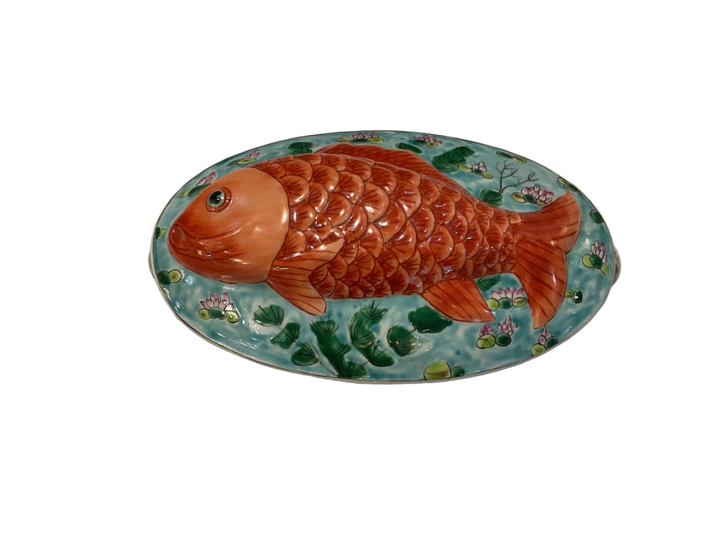 Antique Chinese Koi Hand-painted Tureen