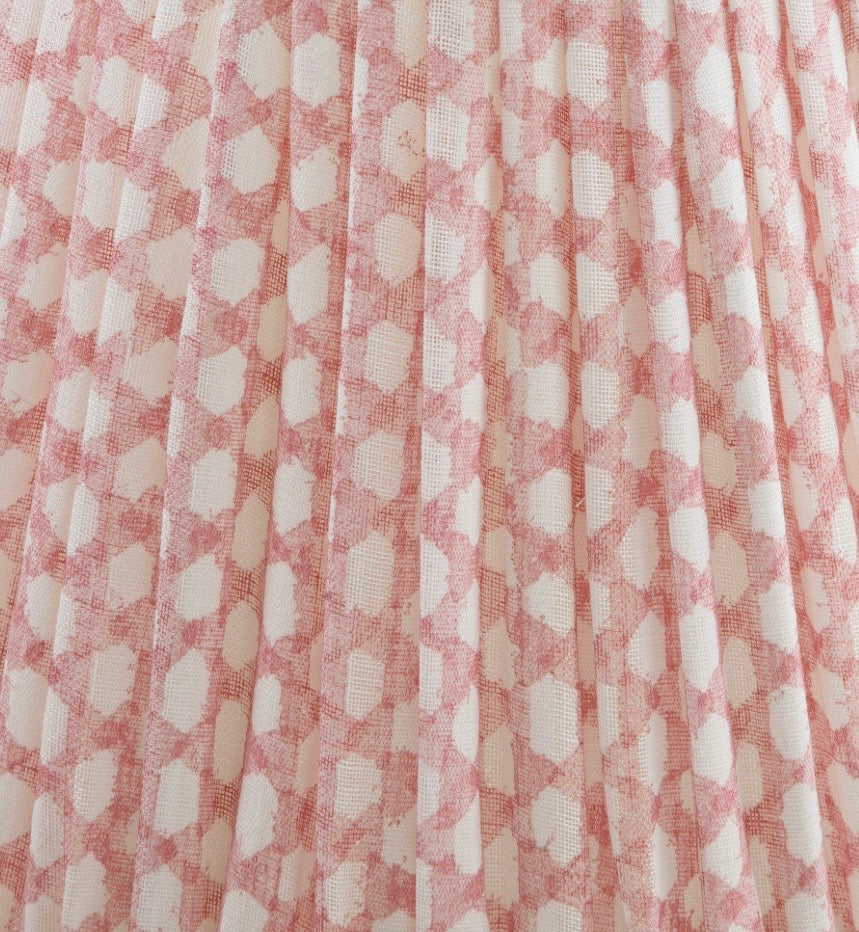 Fermoie 14" Lampshade Round Pink Wicker