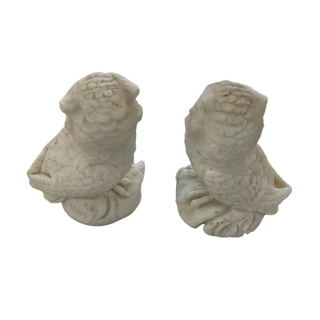 Alabaster Pair of Owls