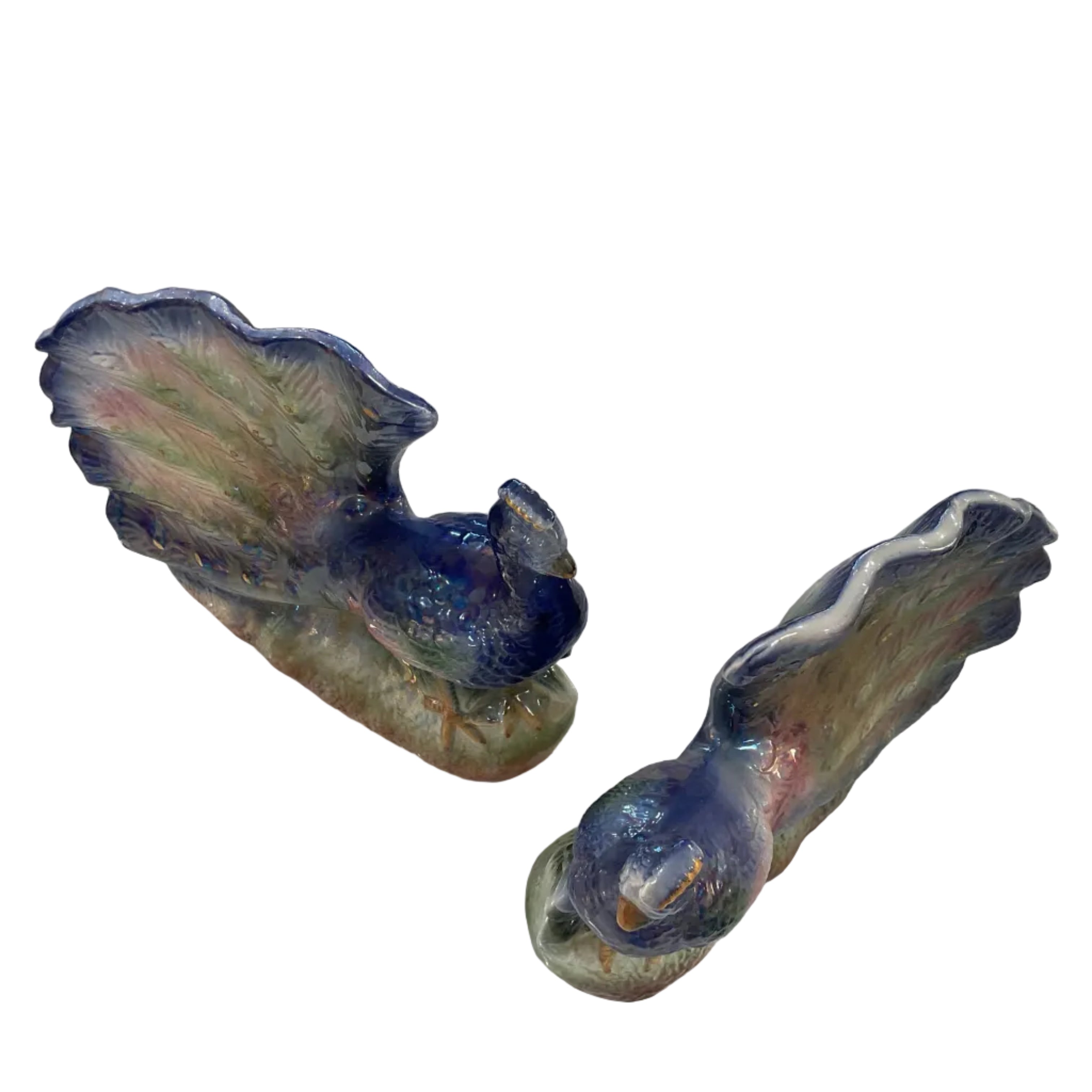 Lusterware Peacock Set