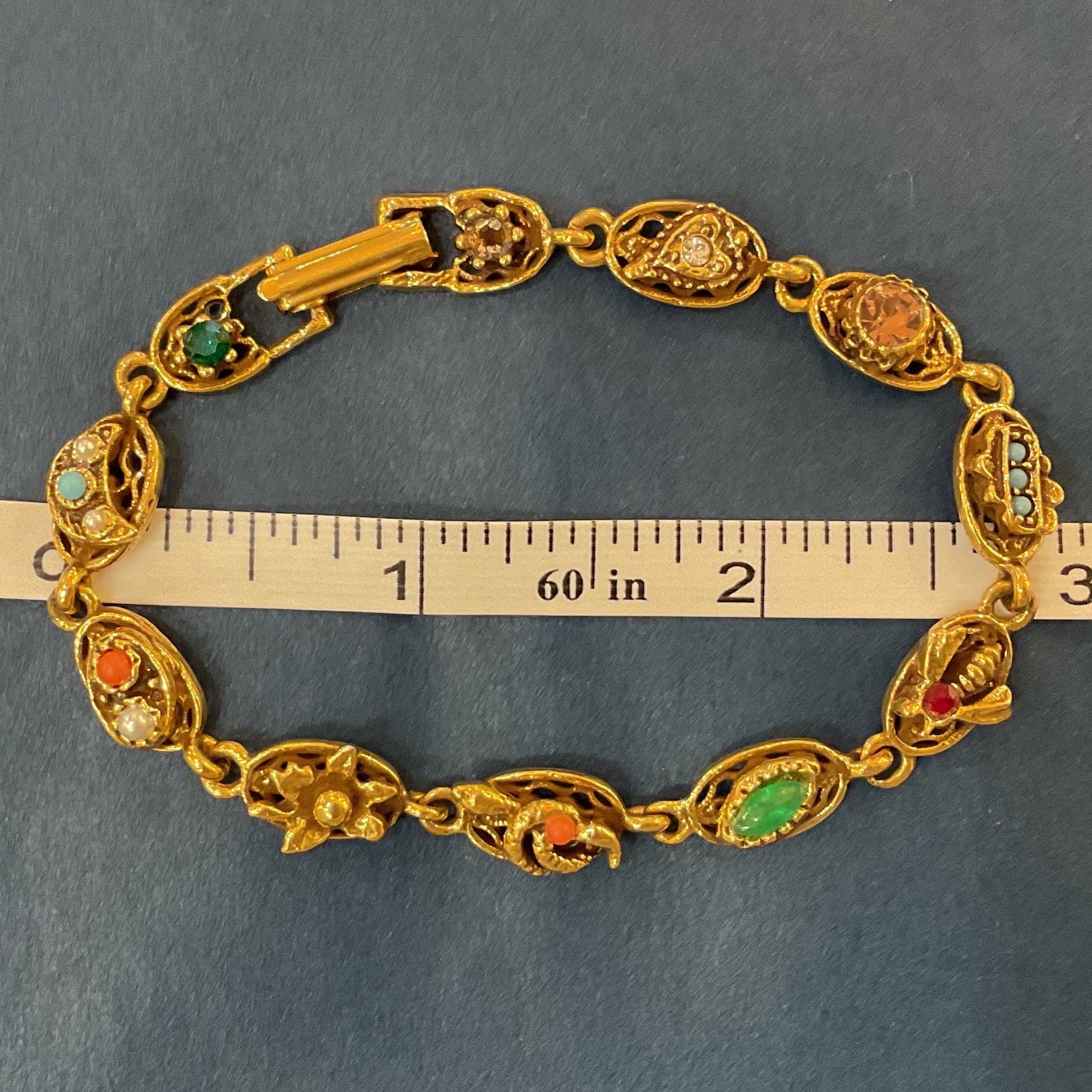 Vintage Victorian Revival Slide Bracelet