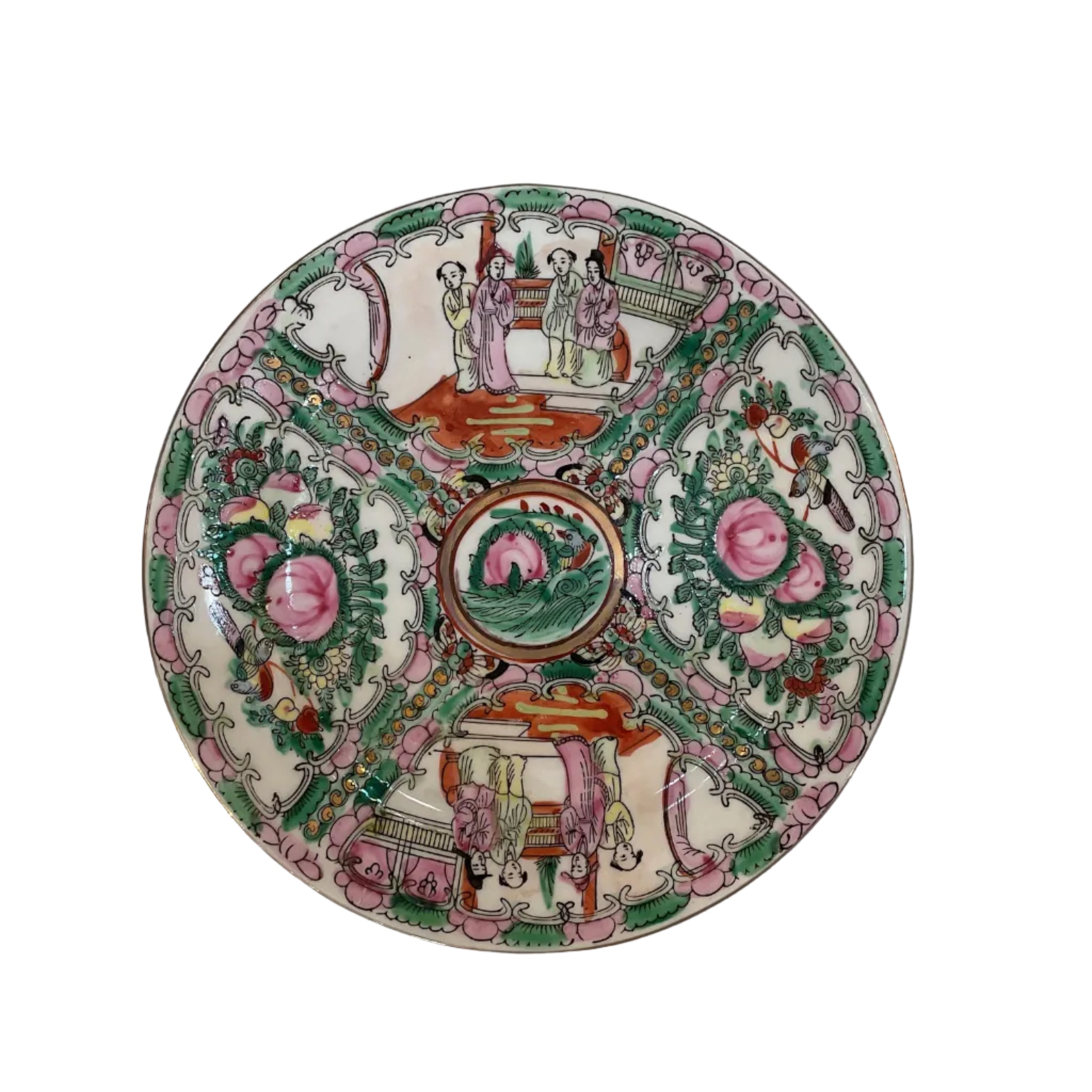 Antique Rose Reticulated Famille Rose Plate