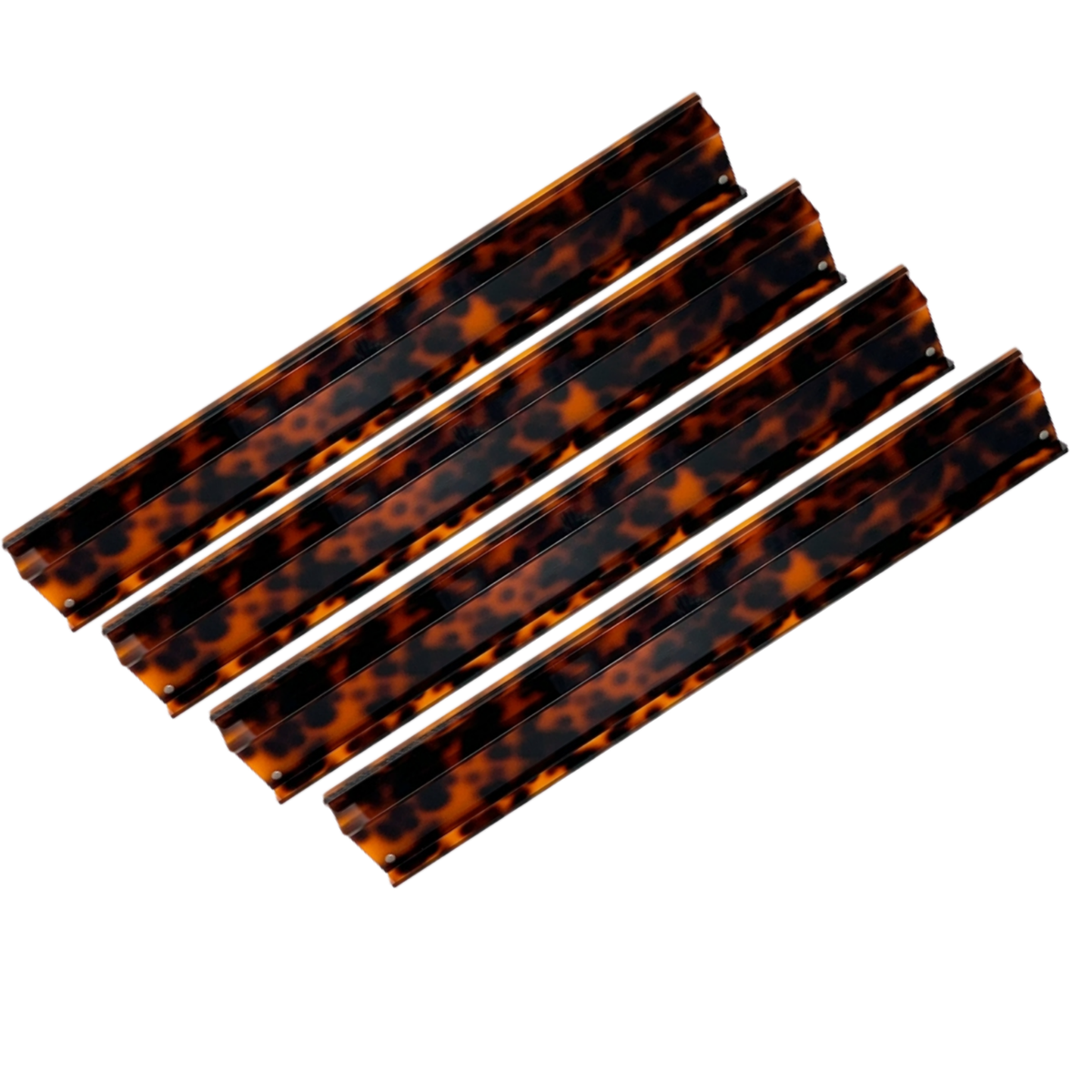 20" Luxury Handmade Tortoise Shell Acrylic Mahjong Magnetic Rack and Pushers
