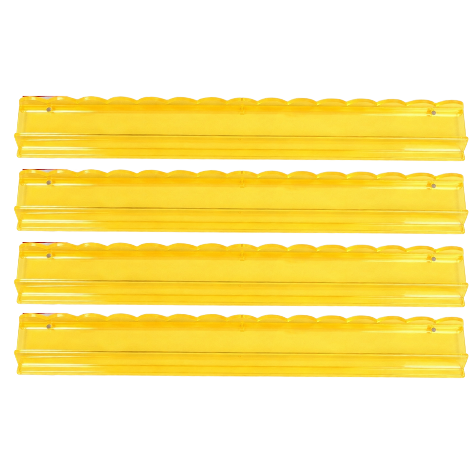 20" Clear Acrylic Scalloped Mahjong Rack & Pushers | Premium American Mahjong Rack Set