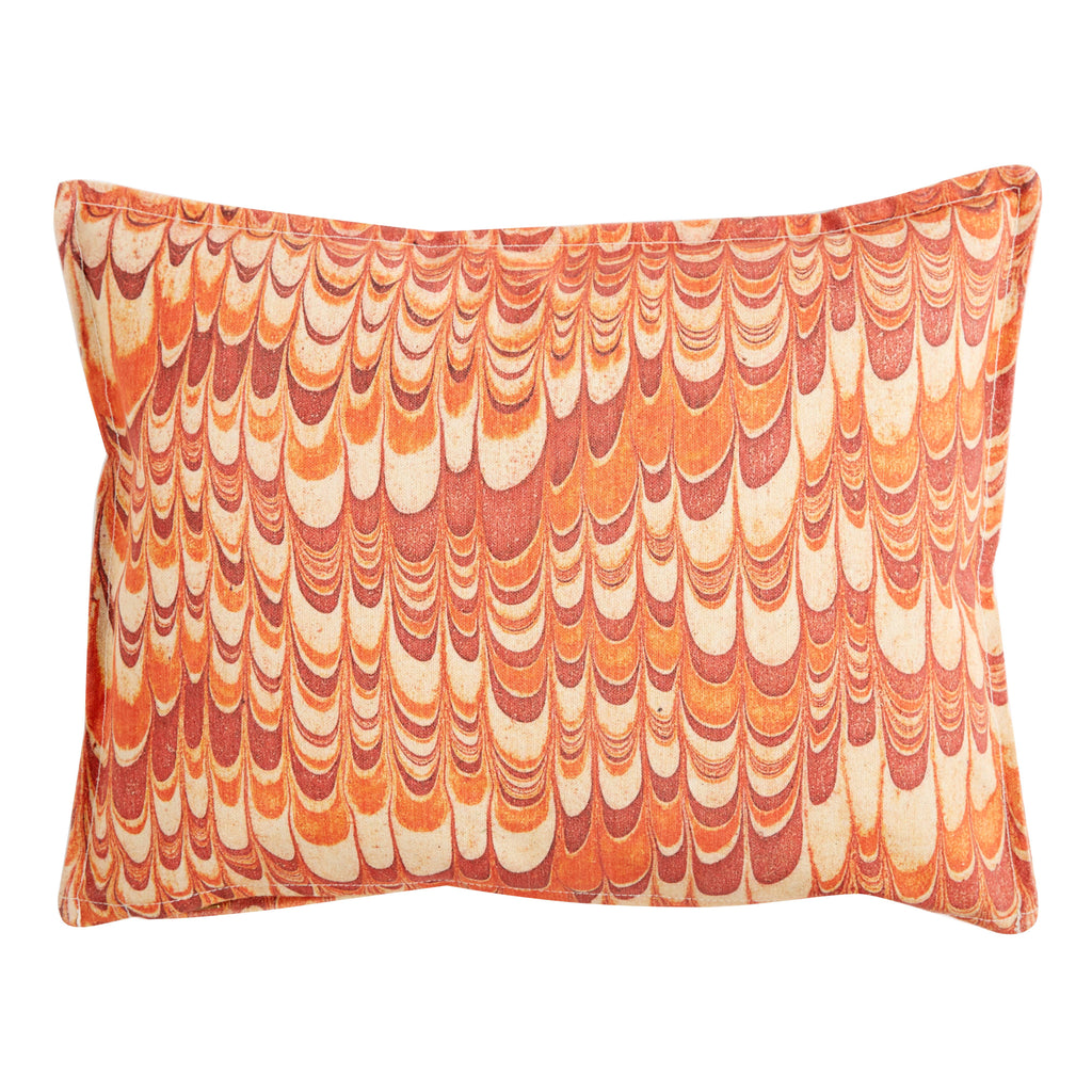 EQUUS MARBLE PILLOW ORANGE 12"X16"