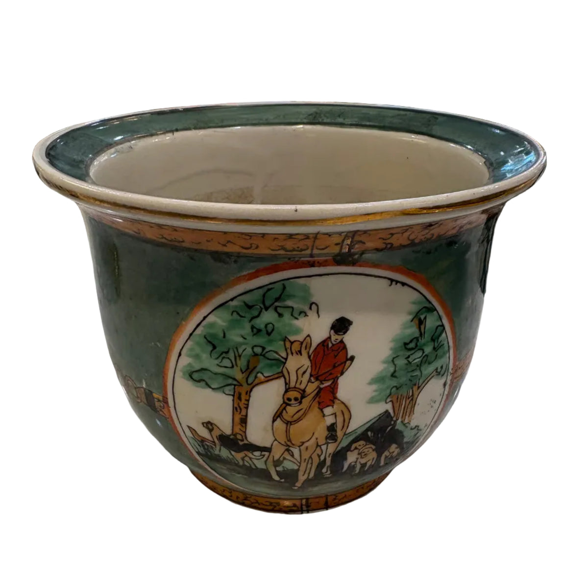 Vintage Fox hunting Planter