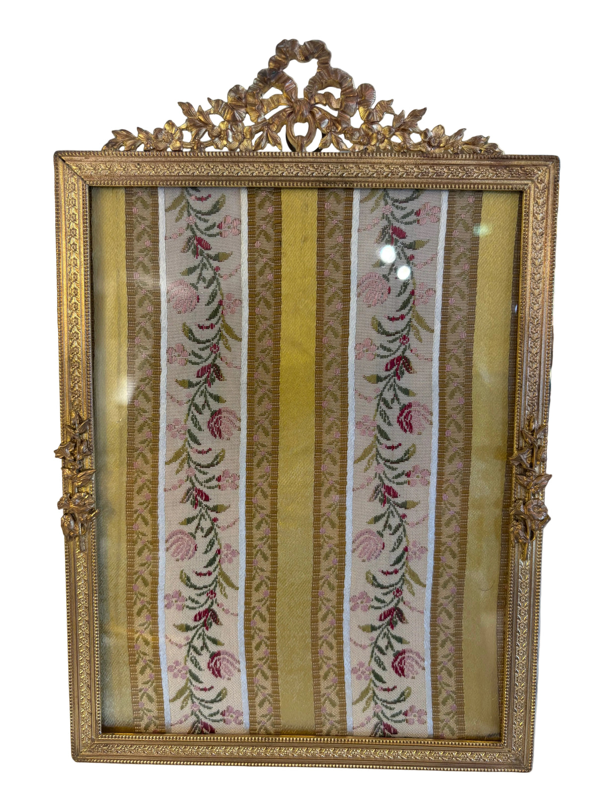 19th century French Louis XVI style Bronze Dore Picture Frame