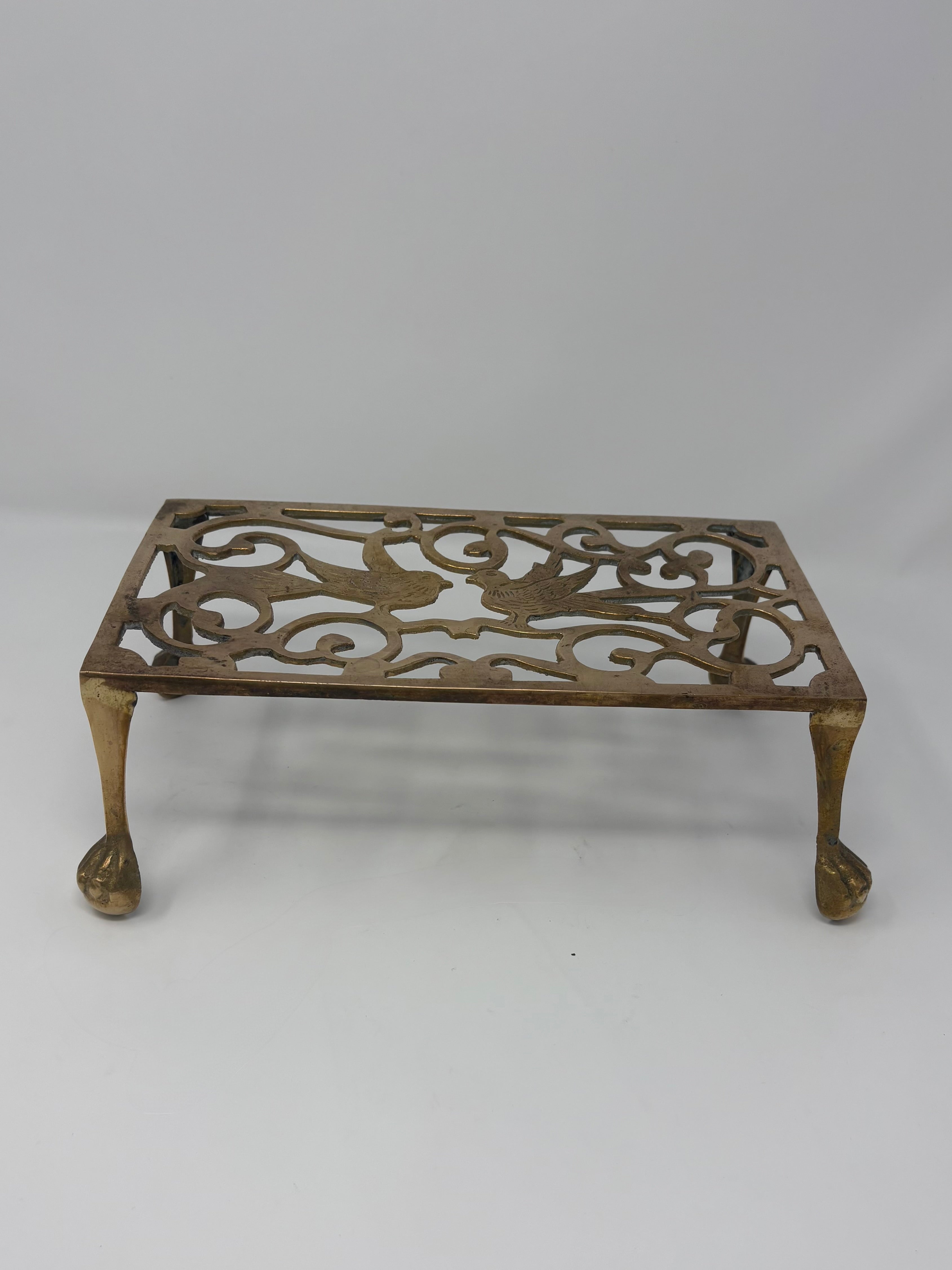 Antique Brass Kettle Stand